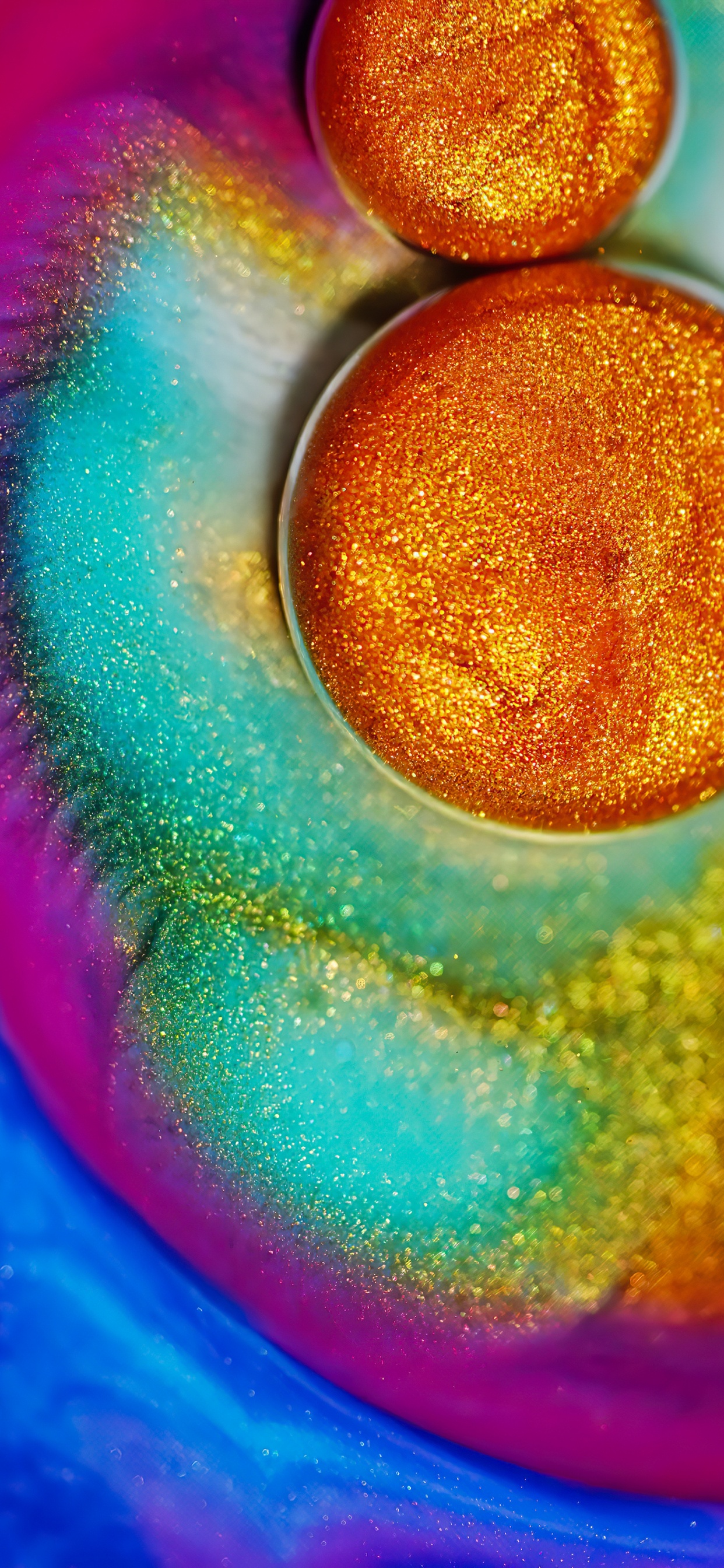 Обои астрономический объект, сфера, красочность, жидкий, материальное свойство в разрешении 1242x2688