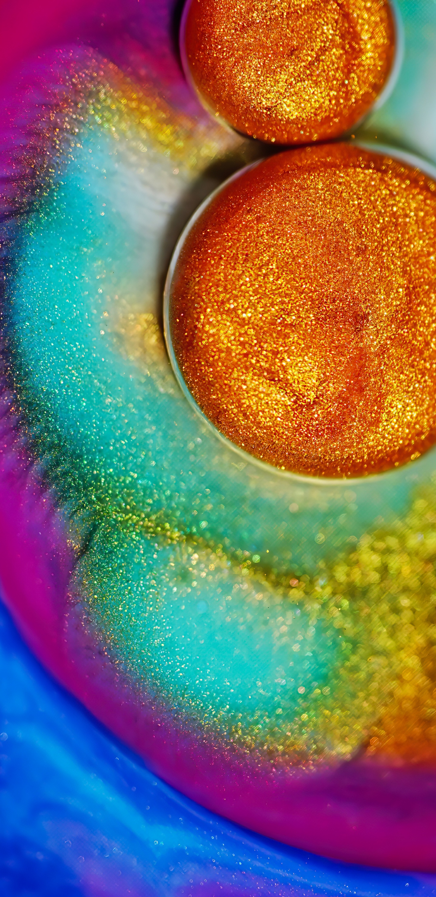 Обои астрономический объект, сфера, красочность, жидкий, материальное свойство в разрешении 1440x2960