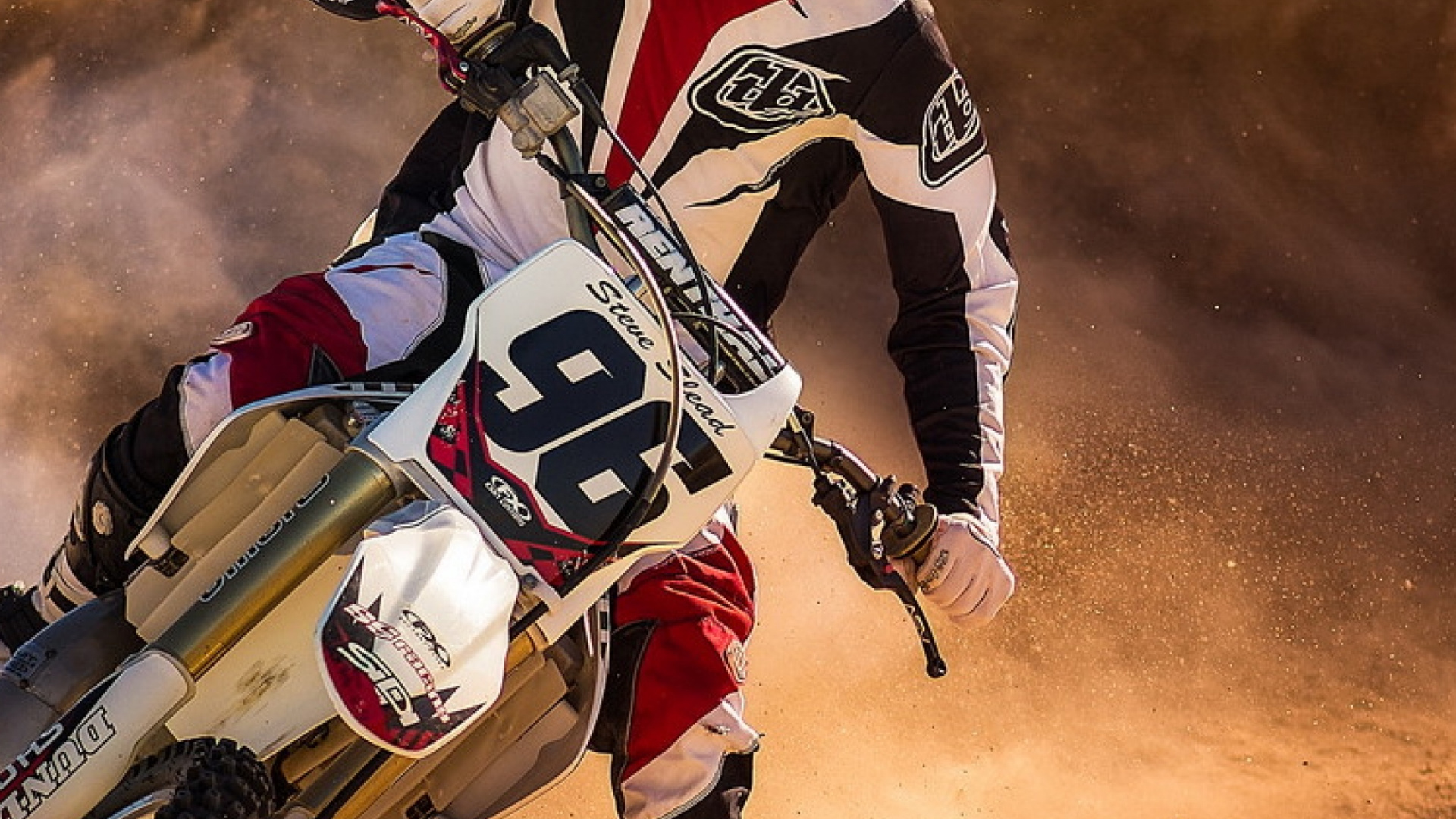 Обои мотокросс, мотоцикл, велосипед грязи, КТМ, вне дорожные гонки в разрешении 1920x1080