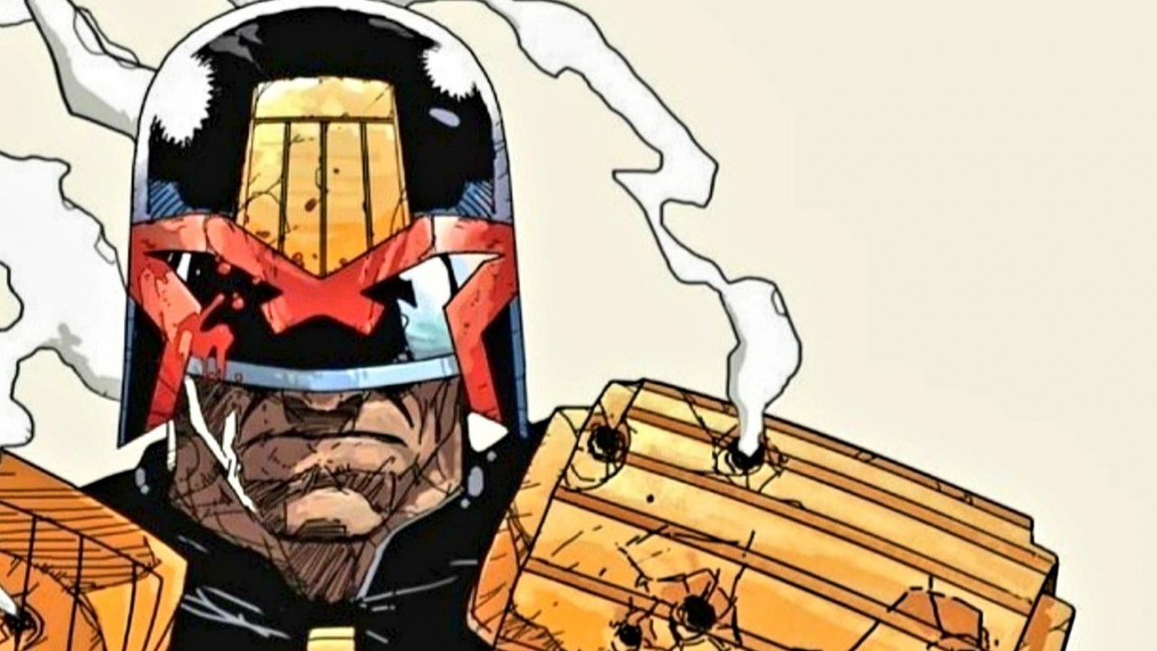 Обои судья Дредд, 2000 г., комиксы, арт, мультфильм в разрешении 1280x720