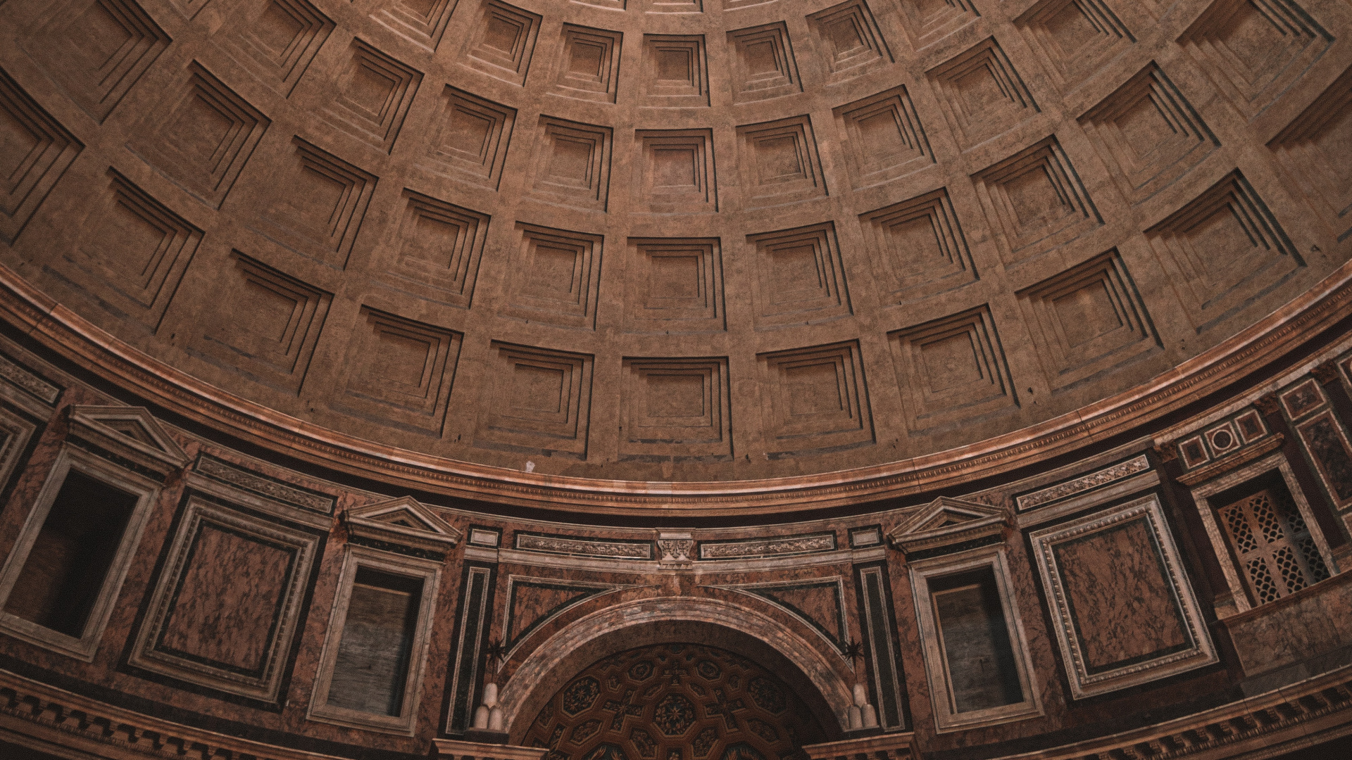 Обои пантеон, римский храм, купол, святое место, свет в разрешении 1920x1080