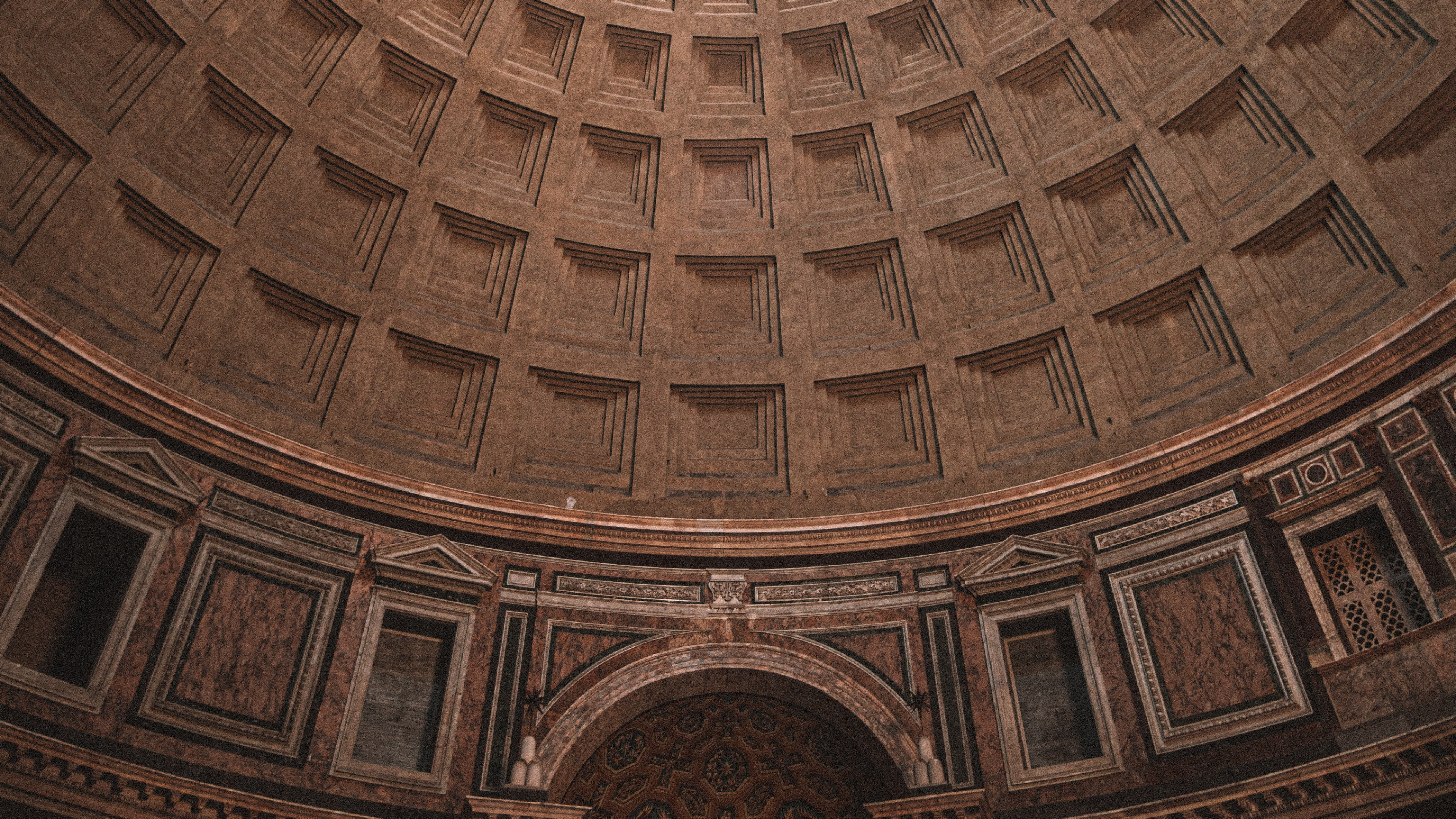 Обои пантеон, римский храм, купол, святое место, свет в разрешении 3840x2160