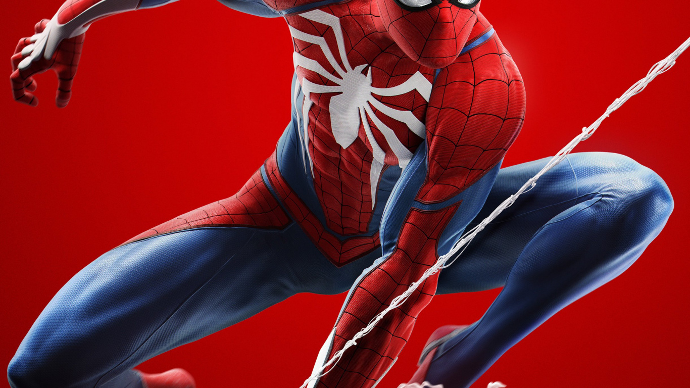 Обои визуальный образ человека-паука, человек-паук, чудо человек-паук майл моралес, чудеса Мстители, playstation 4 в разрешении 1366x768