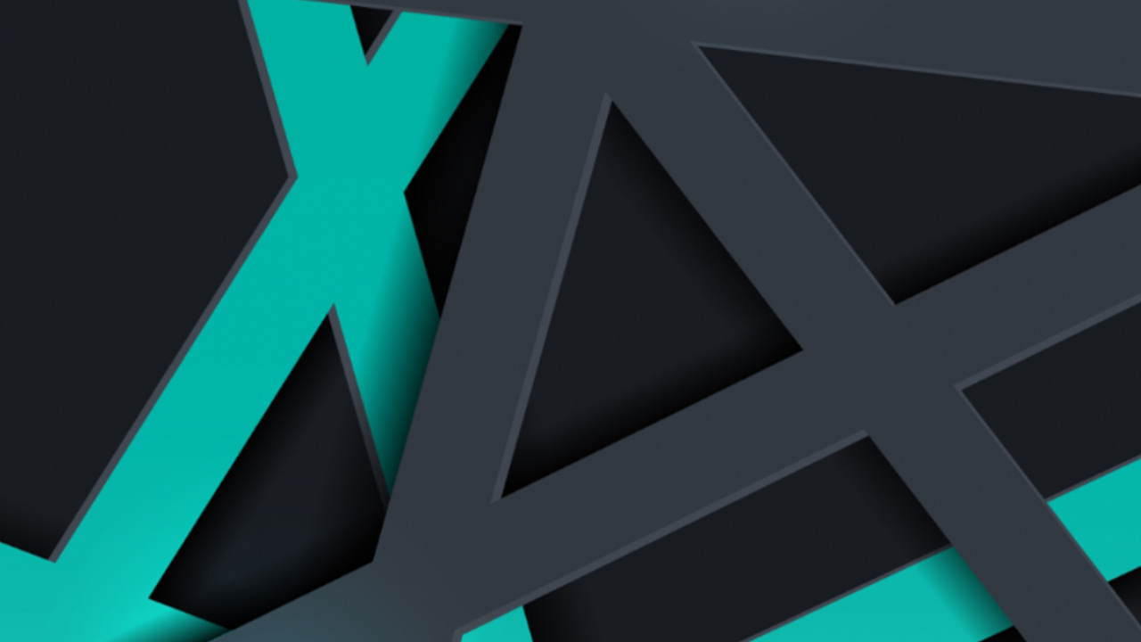 Обои симметрия, синий, зеленый, красочность, узор в разрешении 1280x720