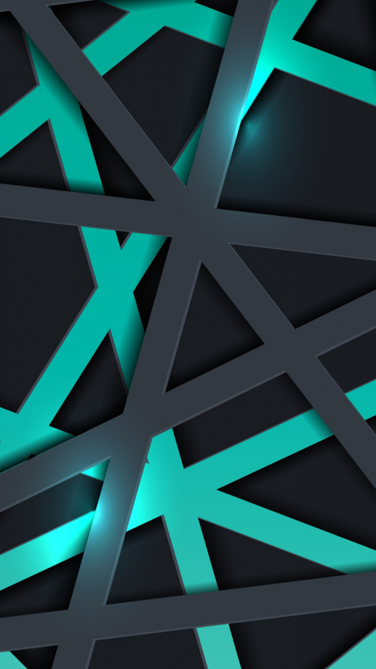 Обои симметрия, синий, зеленый, красочность, узор в разрешении 750x1334