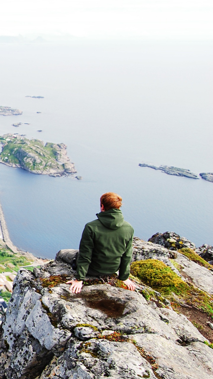 Обои Лофотен, фьорд, гидроресурсы, мыс, гора в разрешении 720x1280