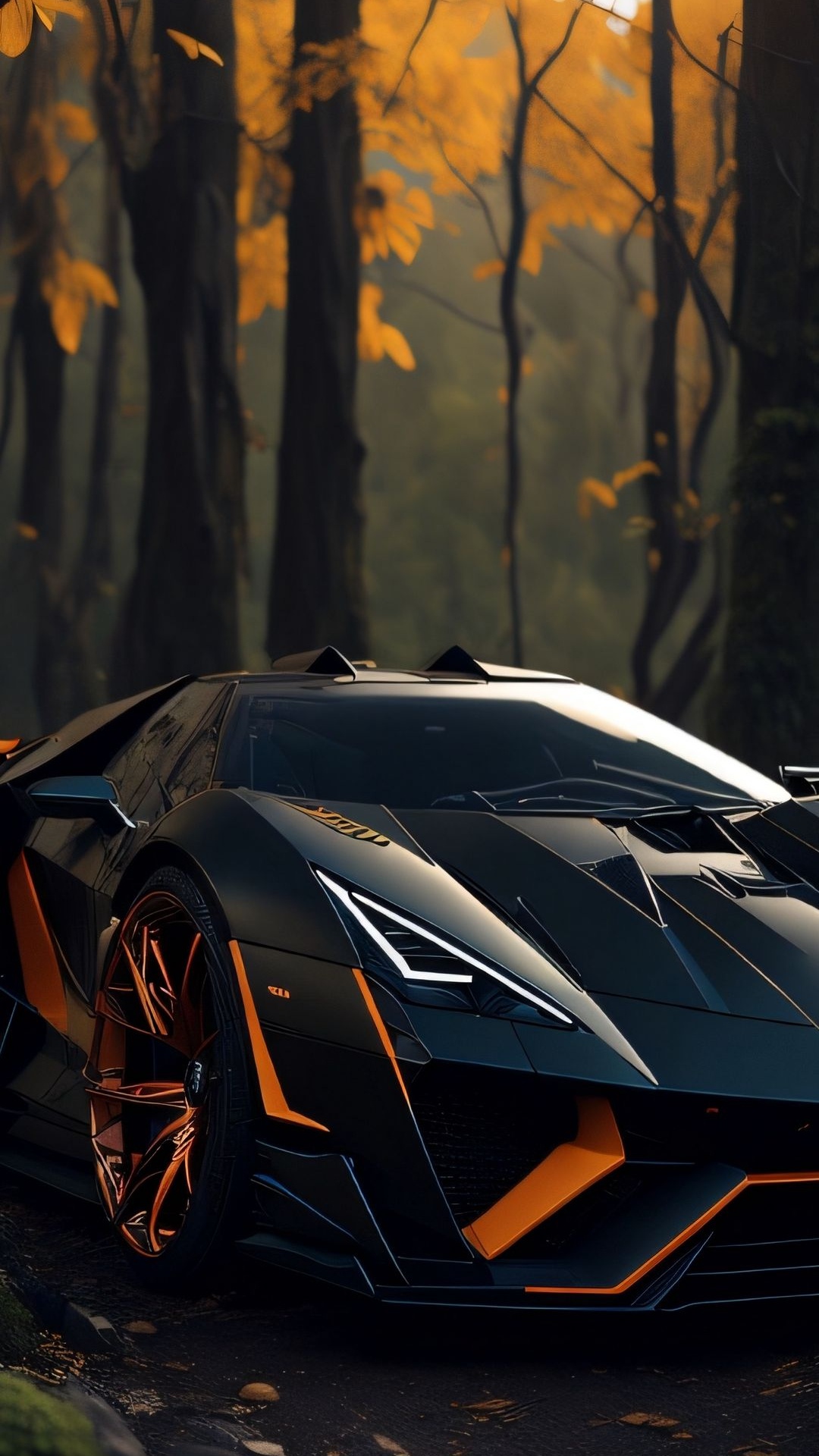 Обои отражение, легковые автомобили, колесо, шина, капюшон в разрешении 1080x1920