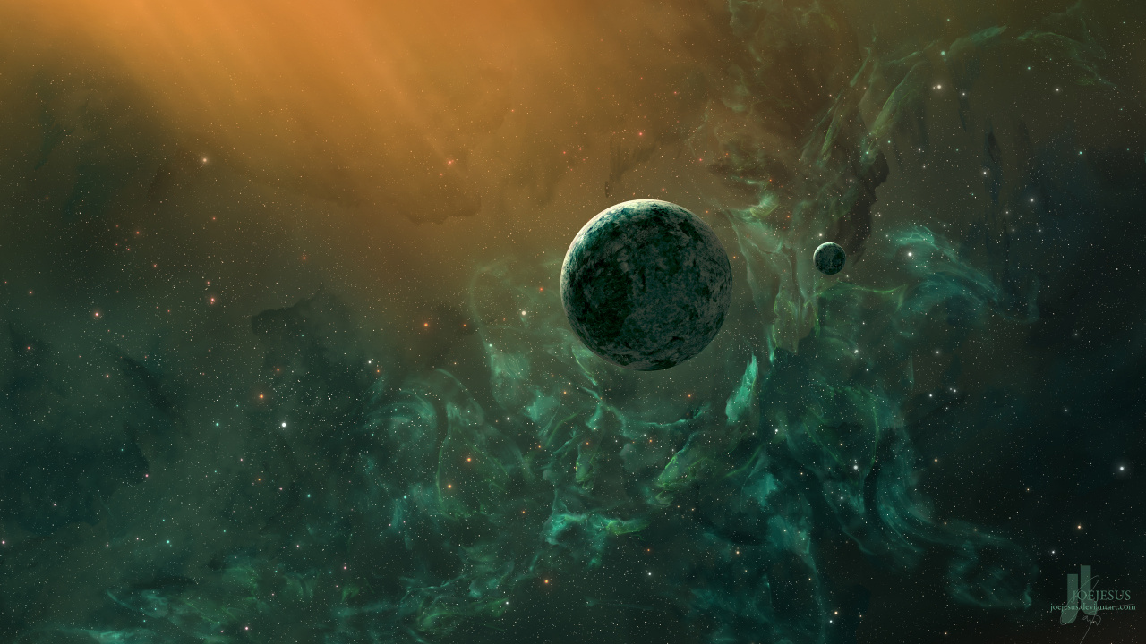 Обои космическое пространство, космос, вода, атмосфера, туманность в разрешении 1280x720