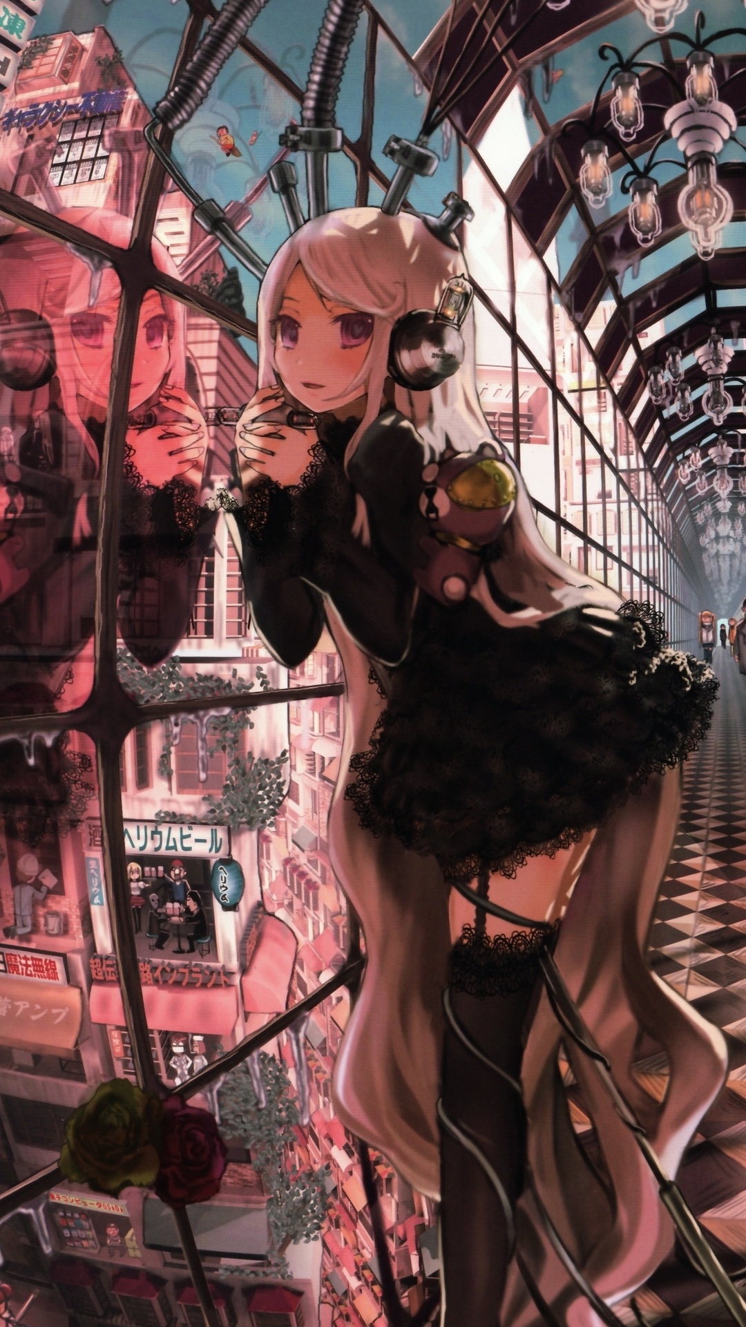 Обои арт, цифровое искусство, мультфильм, прохлада, длинные волосы в разрешении 1080x1920