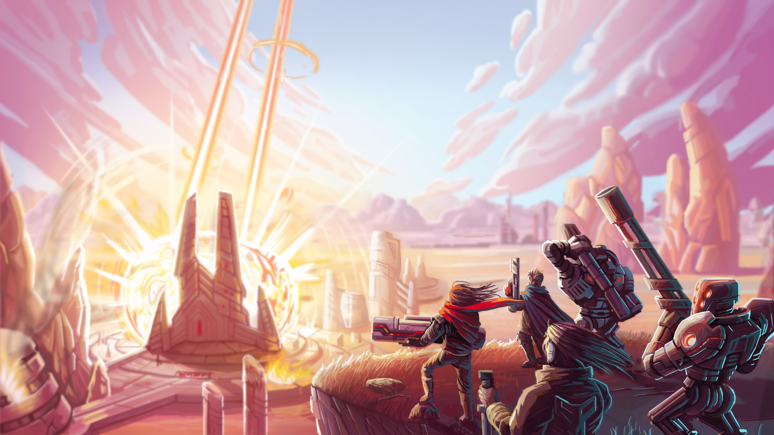 Обои Звезда Отщепенцев, Тактическая ролевая игра, приключенческая игра, аниме, иллюстрация в разрешении 2560x1440