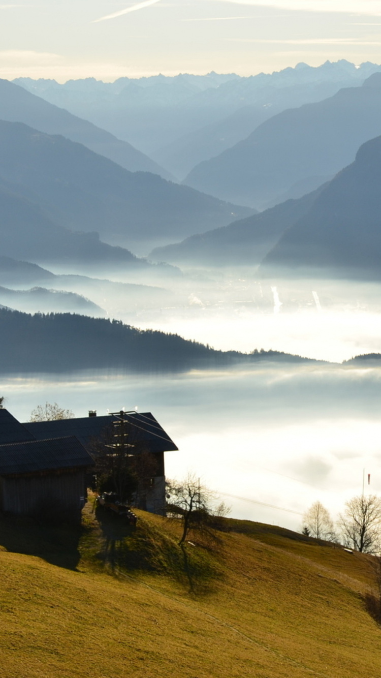 Обои горный рельеф, гора, нагорье, горный хребет, Альпы в разрешении 750x1334