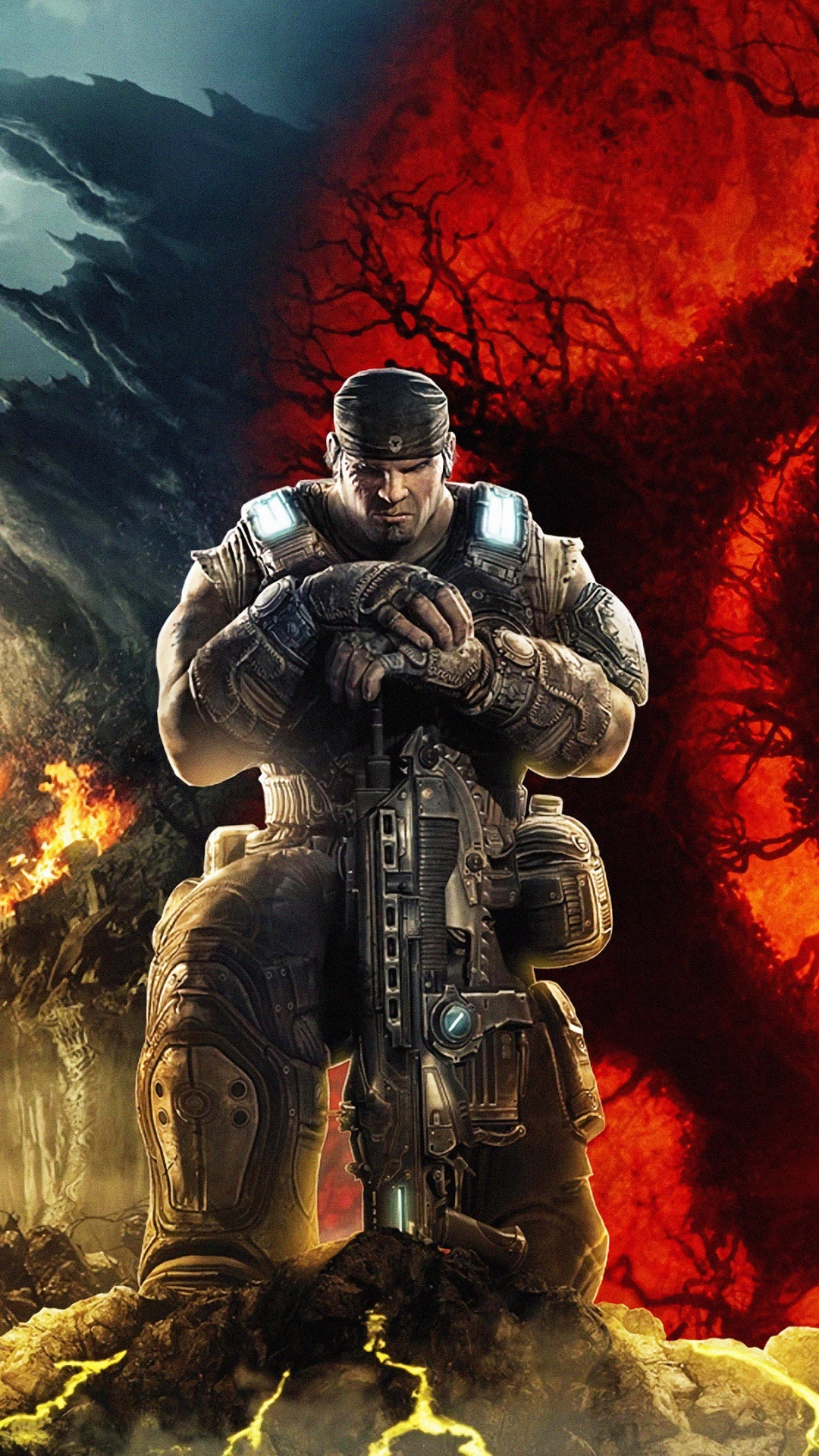 Обои gears of war, gears of war 3, Шестерни 5, gears of war judgment, компьютерная игра в разрешении 1080x1920