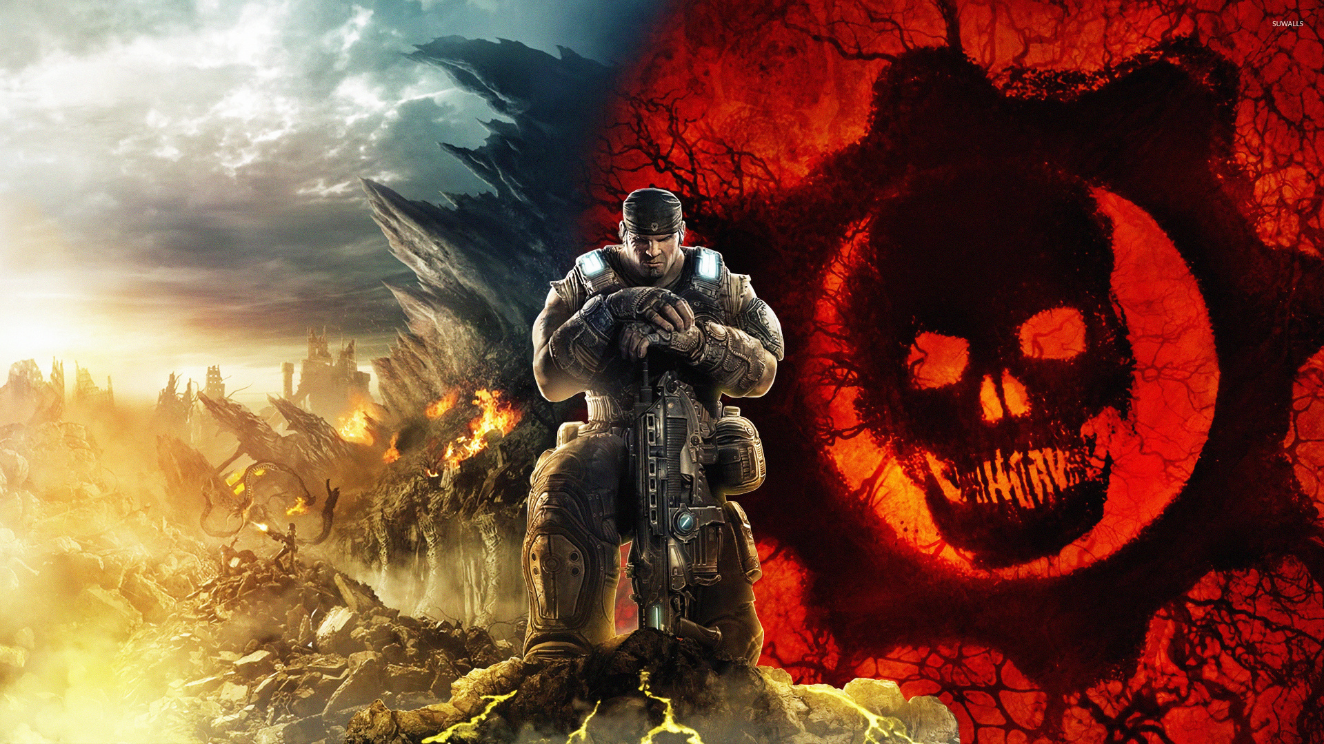 Обои gears of war, gears of war 3, Шестерни 5, gears of war judgment, компьютерная игра в разрешении 1920x1080