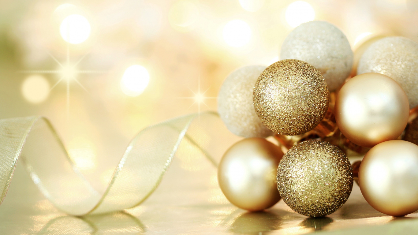 Обои Рождественский день, рождественский орнамент, Рождественские украшения, Рождество, 1 месяц чтобы пойти на Рождество в разрешении 1366x768