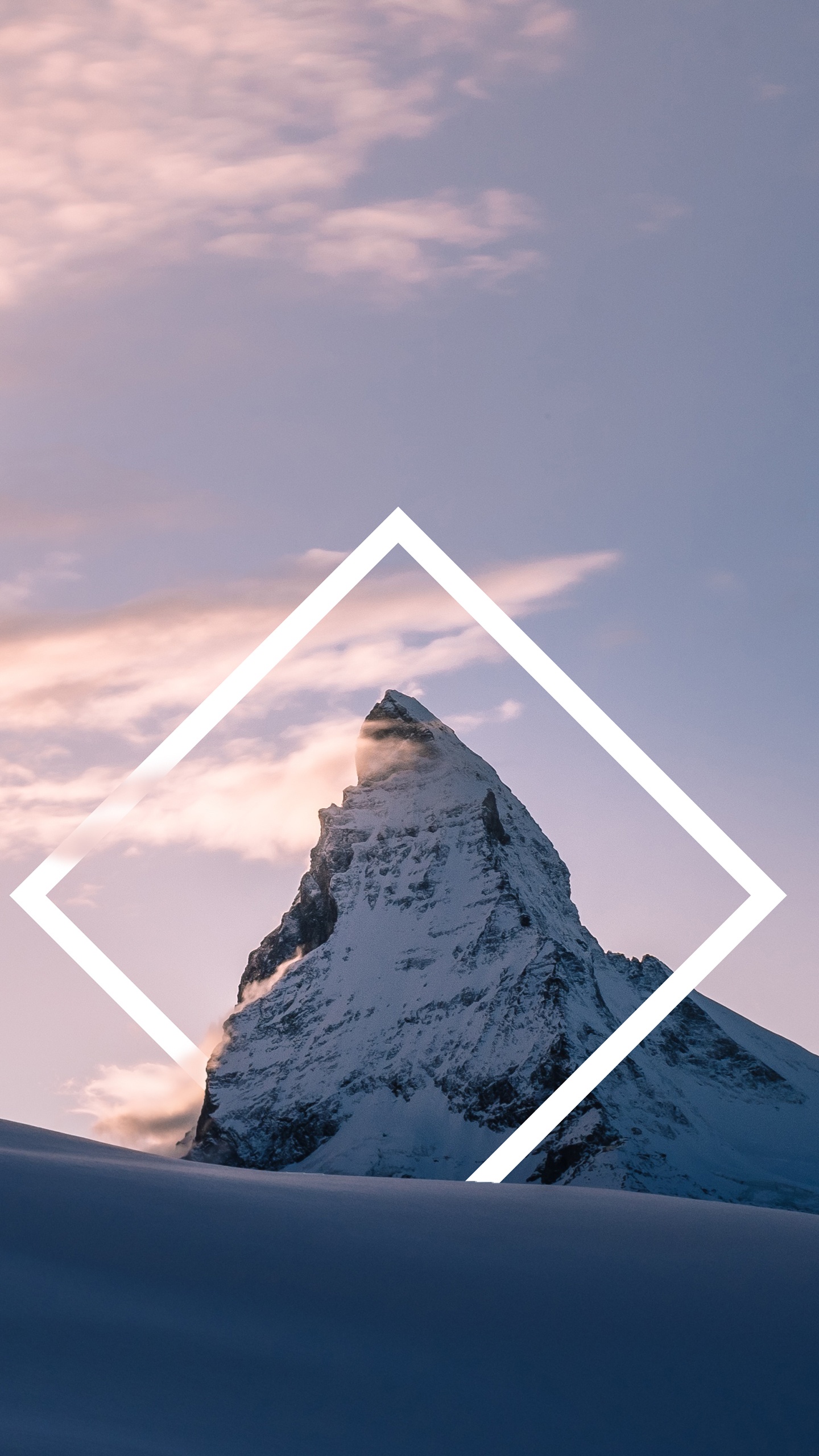 Обои пейзаж, облако, гора, саммит, горный хребет в разрешении 1440x2560