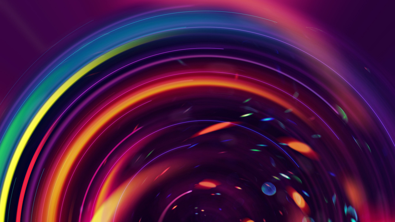 Обои абстрактное искусство, пурпур, свет, круг, Фиолетовый в разрешении 1280x720