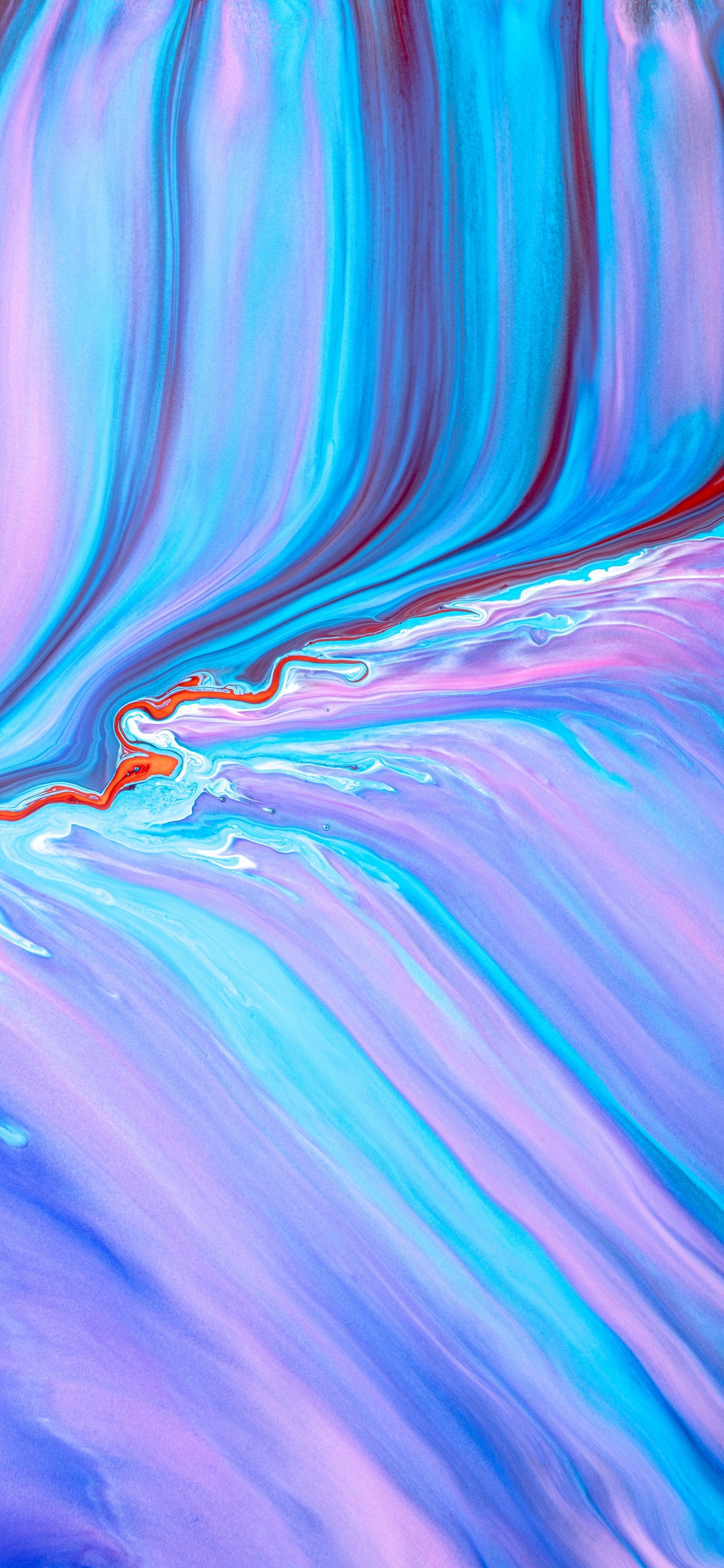 Обои вода, абстрактное искусство, живопись, арт, красочность в разрешении 1242x2688