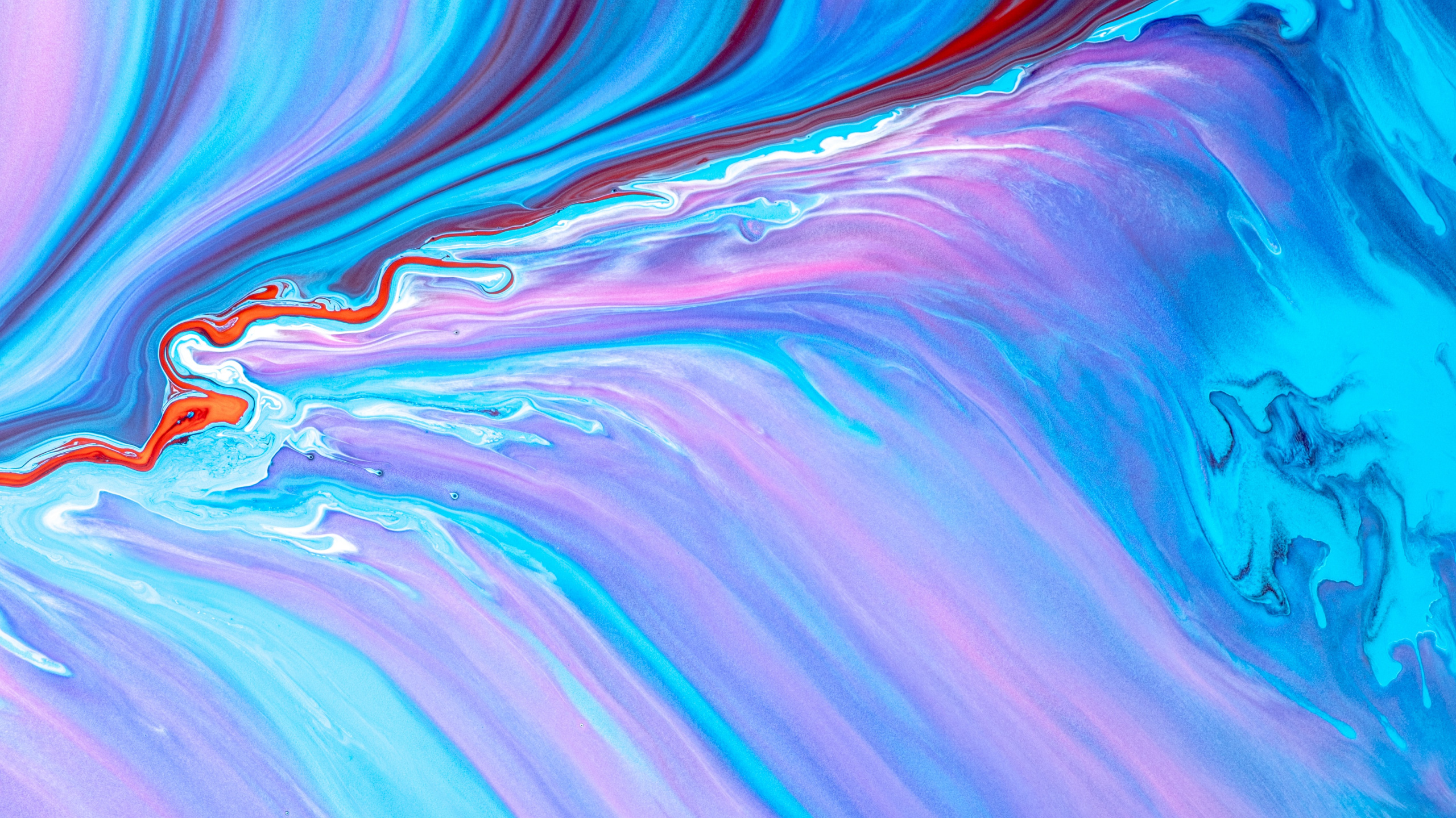 Обои вода, абстрактное искусство, живопись, арт, красочность в разрешении 2560x1440