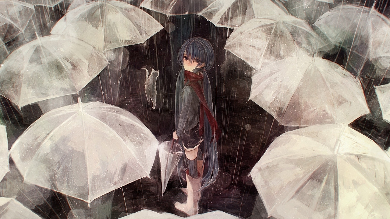 Обои аниме, арт, живопись, визуальное искусство, вокалоид в разрешении 1280x720