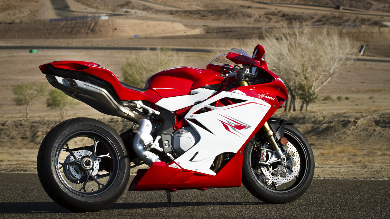 Обои МВ агуста Ф4, mv agusta, мотоцикл, спортивный мотоцикл, красный цвет в разрешении 1280x720