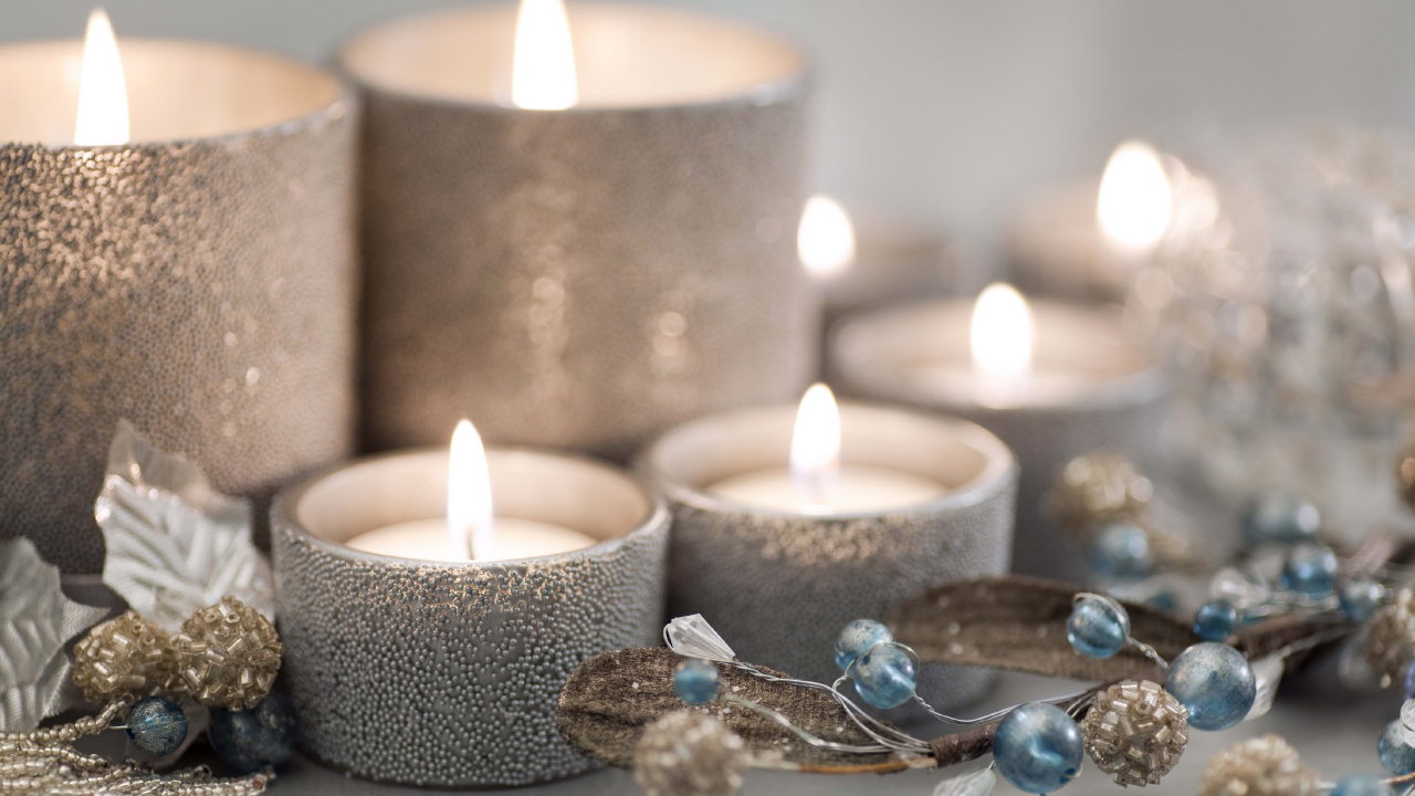 Обои свеча, Рождественские украшения, Рождественский день, освещение, предмет в разрешении 1280x720