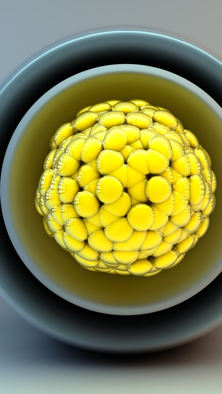 Обои молекула, желтый, химия, атом, сахарная кукуруза в разрешении 720x1280