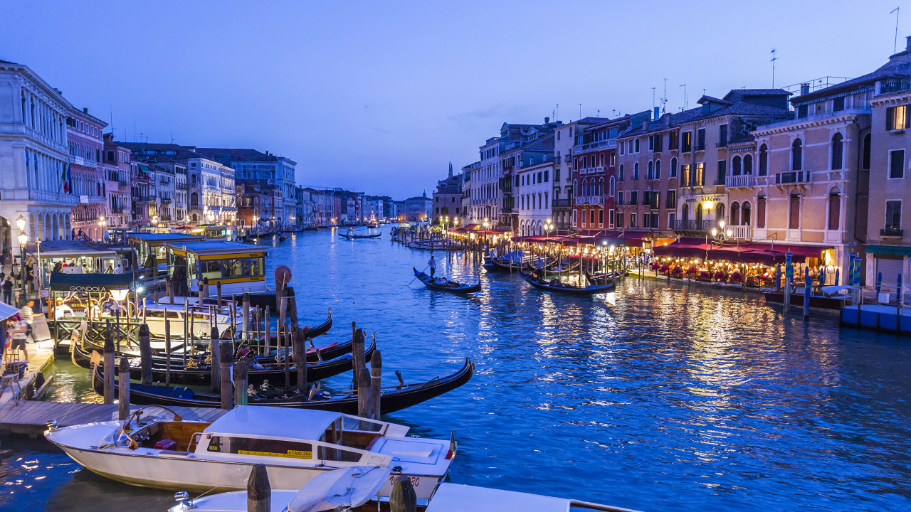 Обои Гранд-канал, канал, перевозка воды, водный путь, водоем в разрешении 1280x720