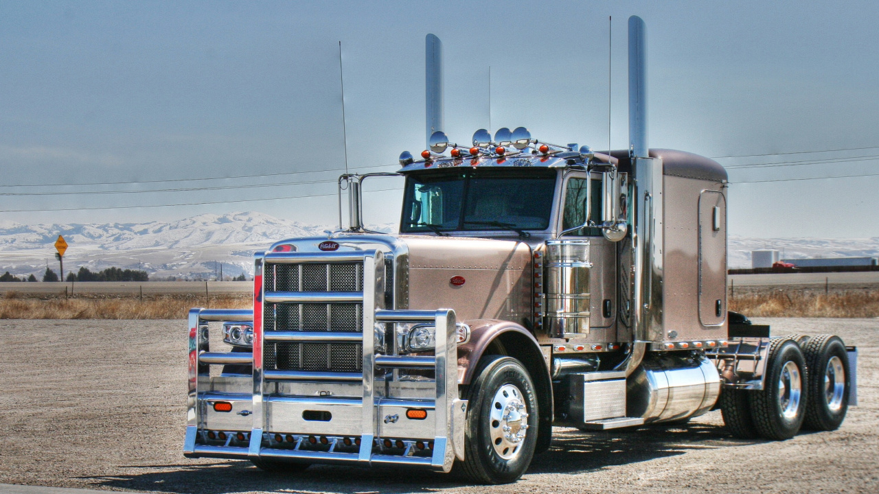 Обои большегруз, грузовик, Петербилт 379, транспорт, трейлер тележки в разрешении 1280x720