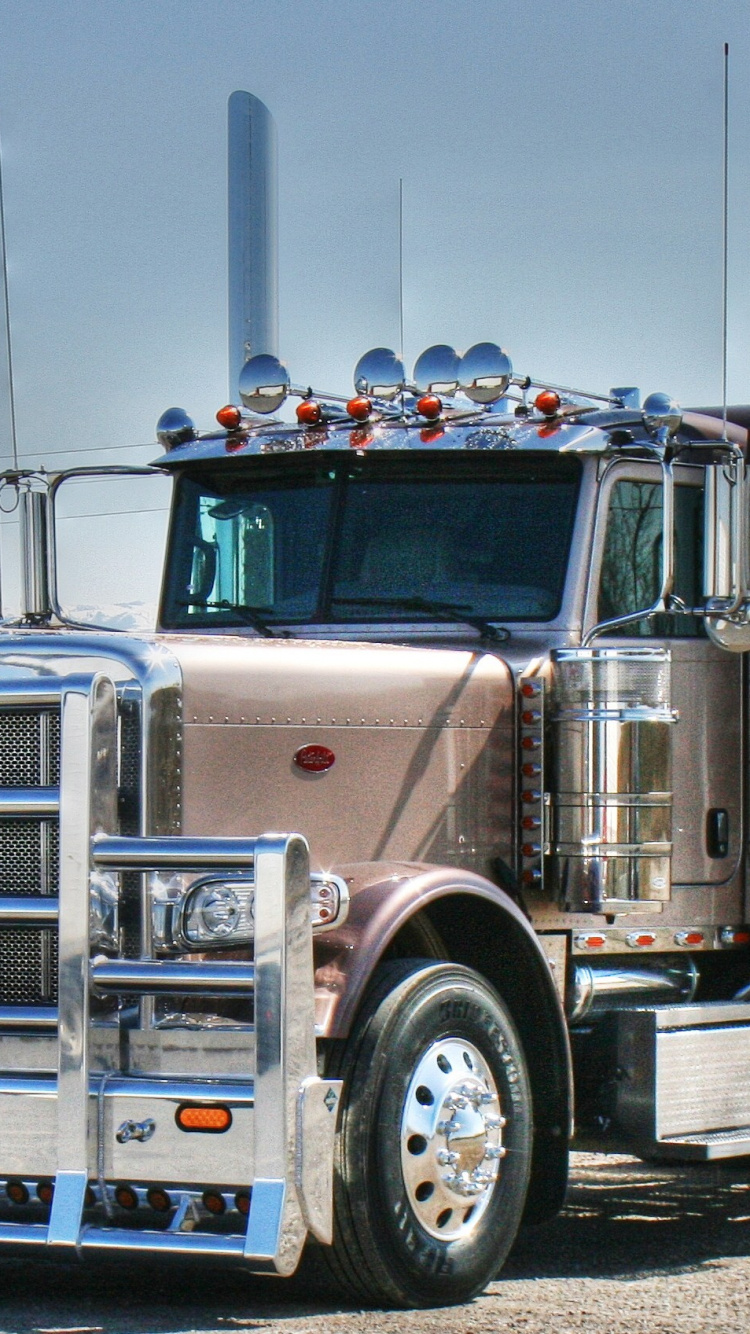 Обои большегруз, грузовик, Петербилт 379, транспорт, трейлер тележки в разрешении 750x1334