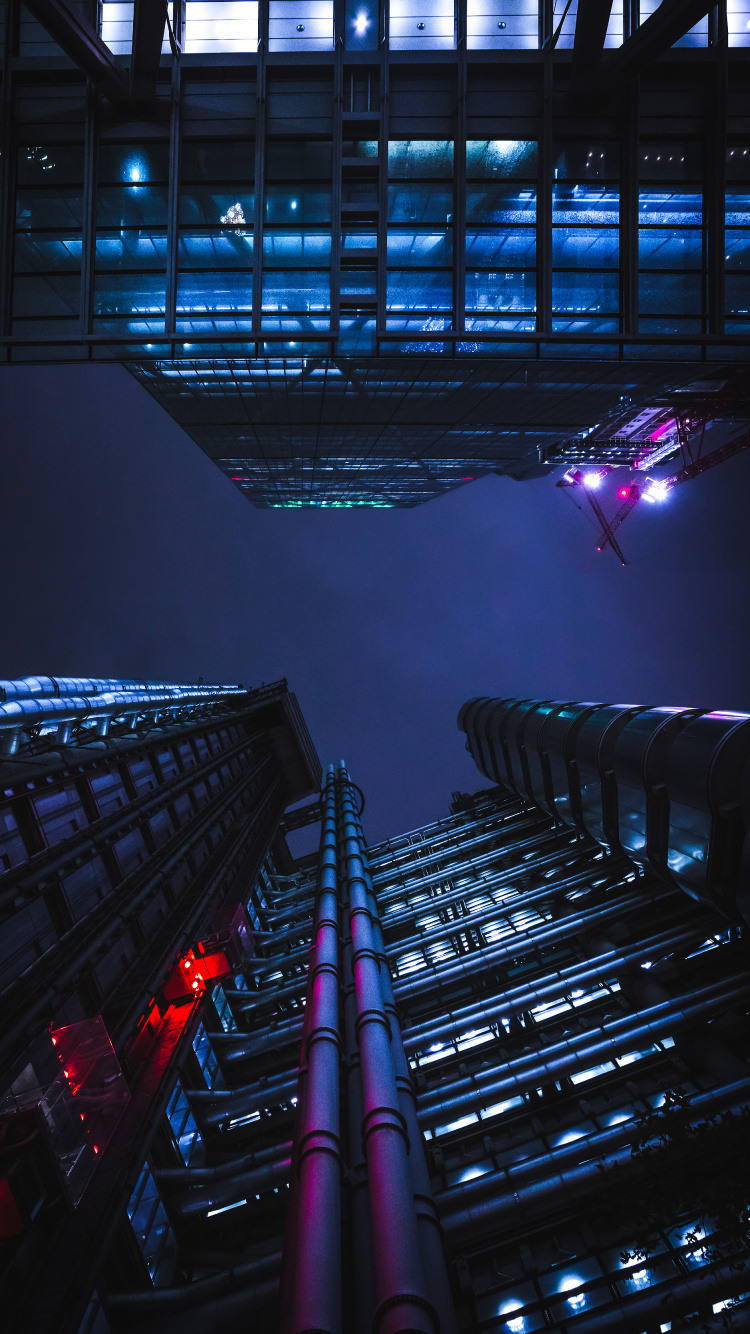 Обои свет, физика, пурпур, линия, здание в разрешении 750x1334