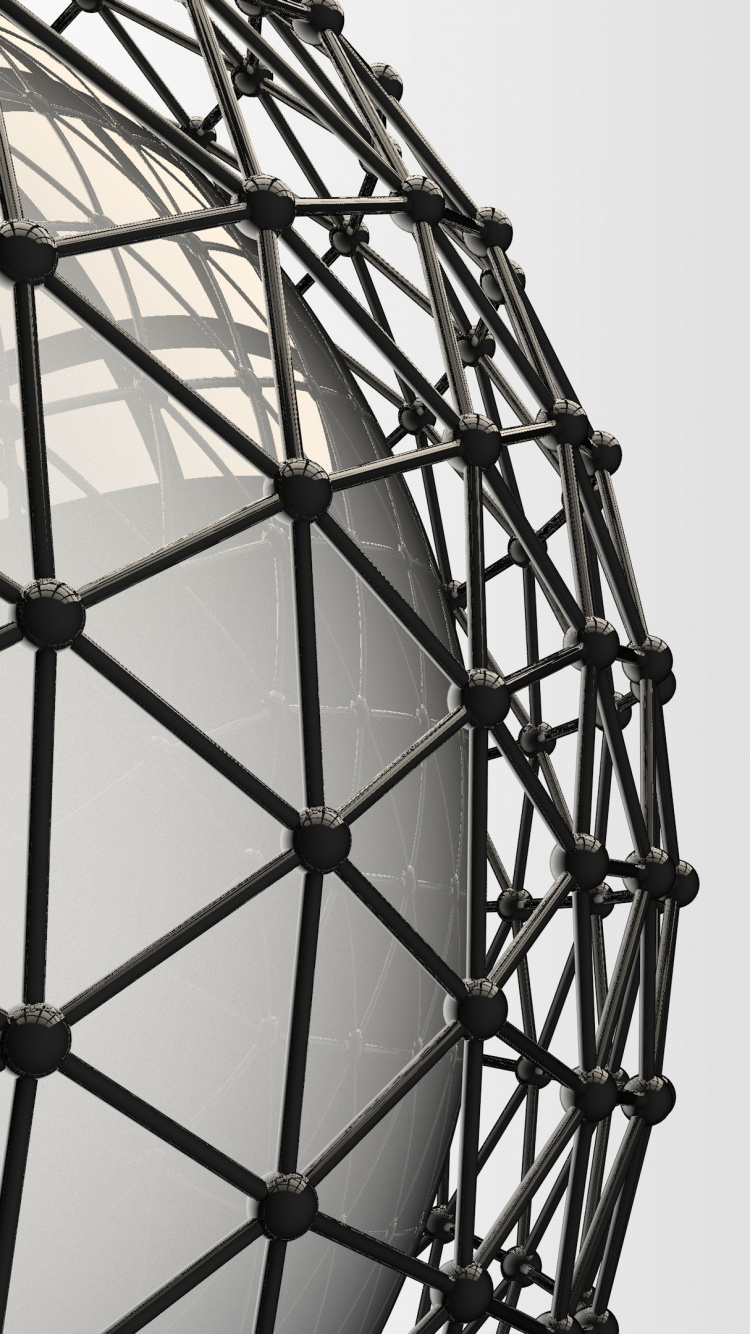 Обои линия, архитектура, монохромный, достопримечательность, узор в разрешении 750x1334