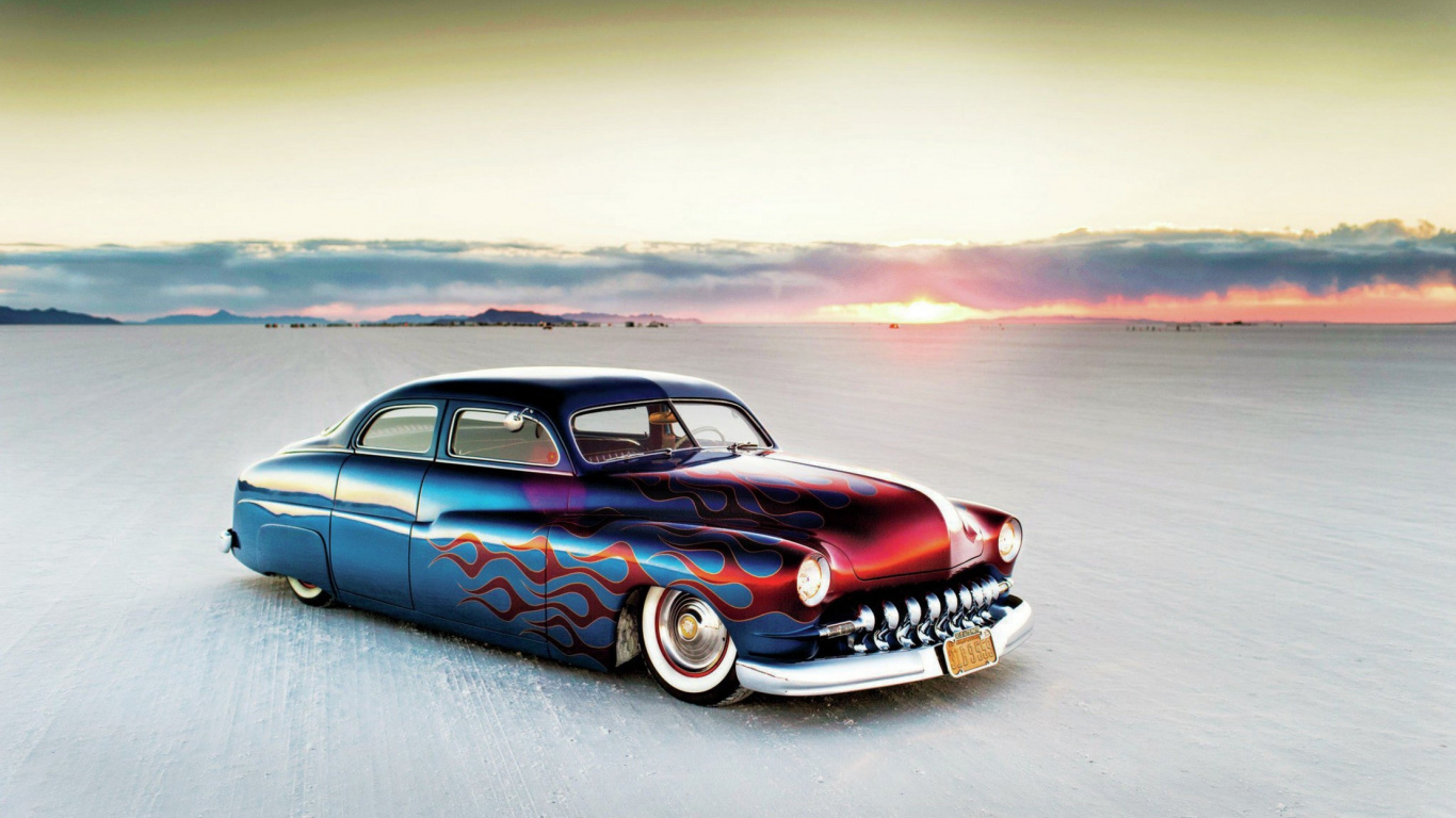 Обои 1950 ртути, авто, классический автомобиль, Классика, пользовательские автомобиль в разрешении 1366x768