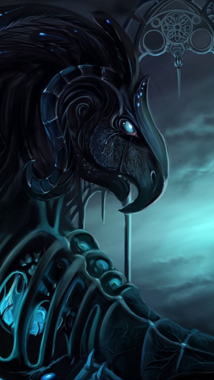 Обои готическое искусство, темнота, арт, мифическое существо, готический стиль в разрешении 720x1280
