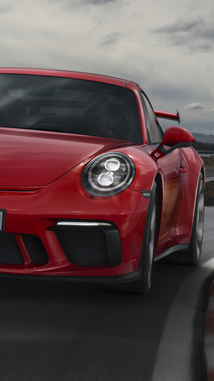 Обои Порше, спорткар, Порше 911 ГТ3 2018, авто, Porsche 911 GT3 R 991 в разрешении 750x1334