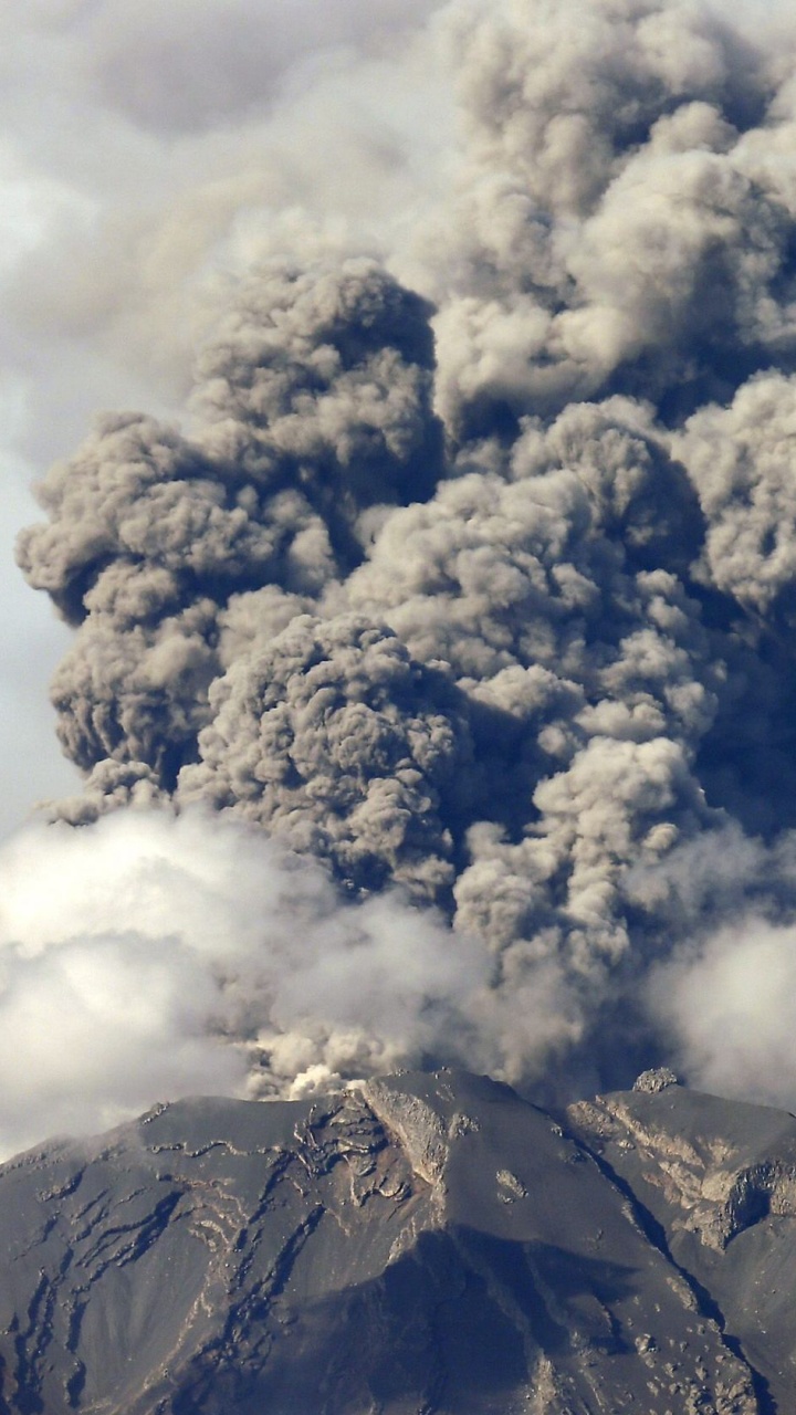 Обои Кальбуко, вулкан, вулканического рельефа, купол лавы, типы вулканических извержений в разрешении 720x1280