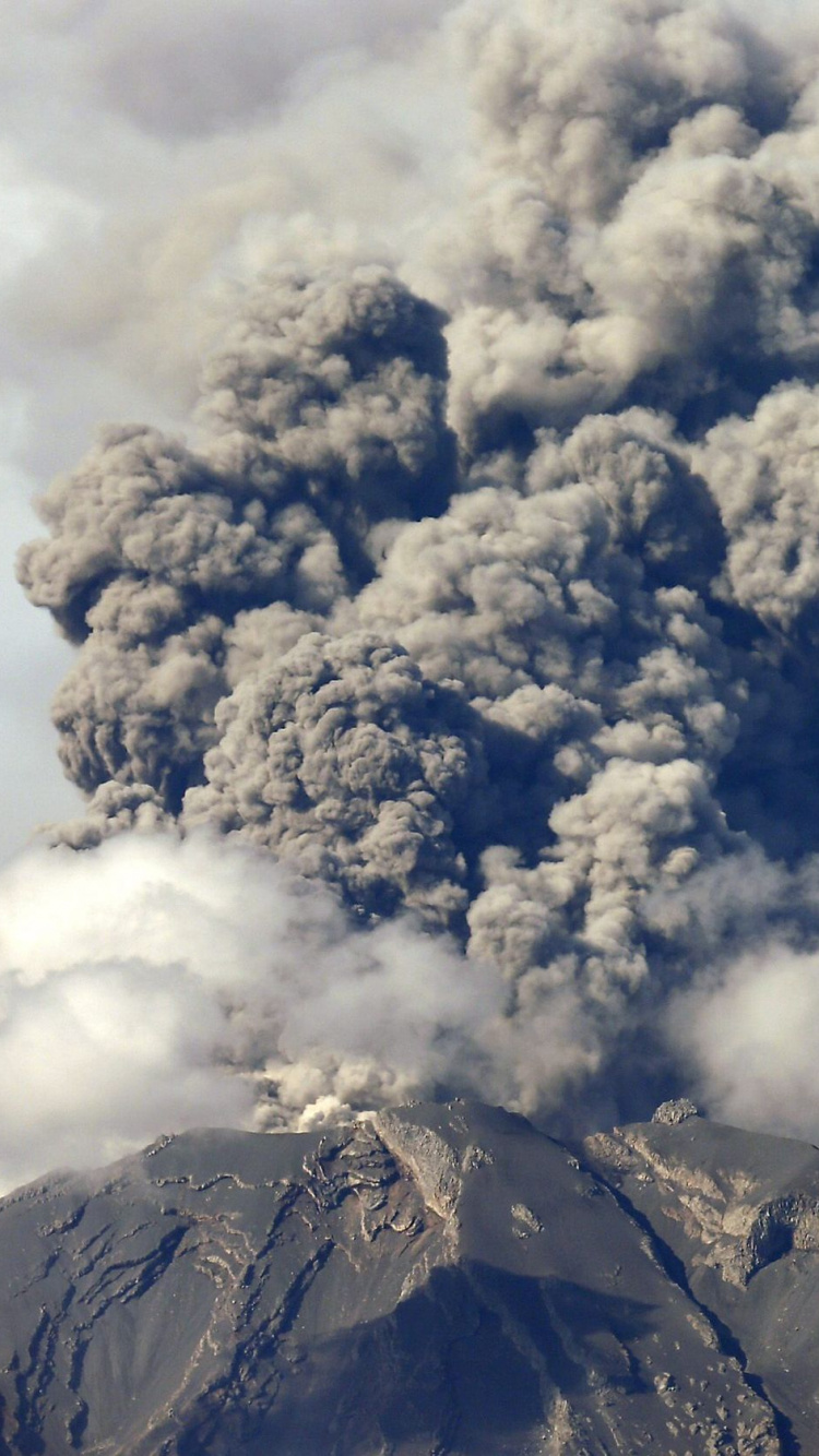 Обои Кальбуко, вулкан, вулканического рельефа, купол лавы, типы вулканических извержений в разрешении 750x1334