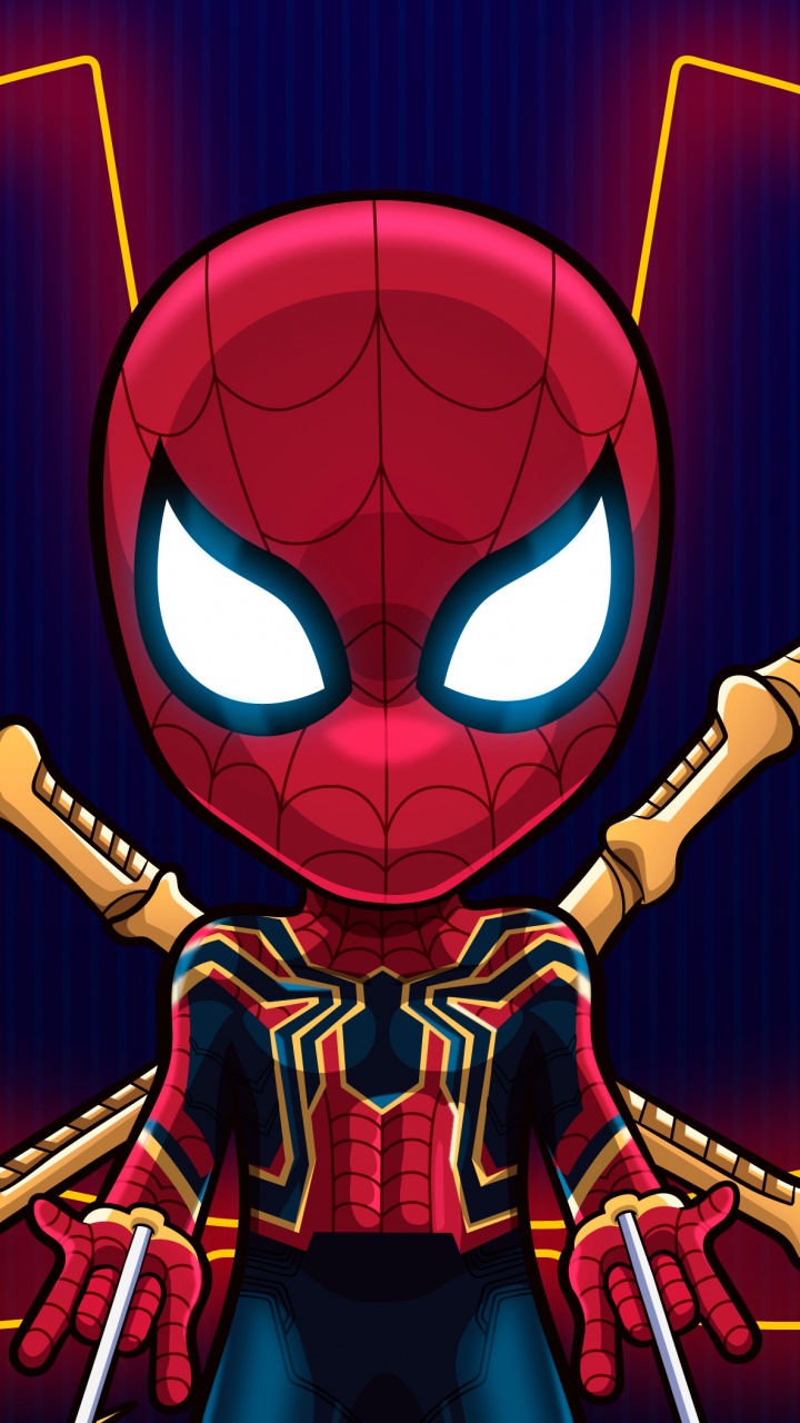 Обои человек-паук, супергерой, иллюстрация, фикция, вымышленный персонаж в разрешении 720x1280