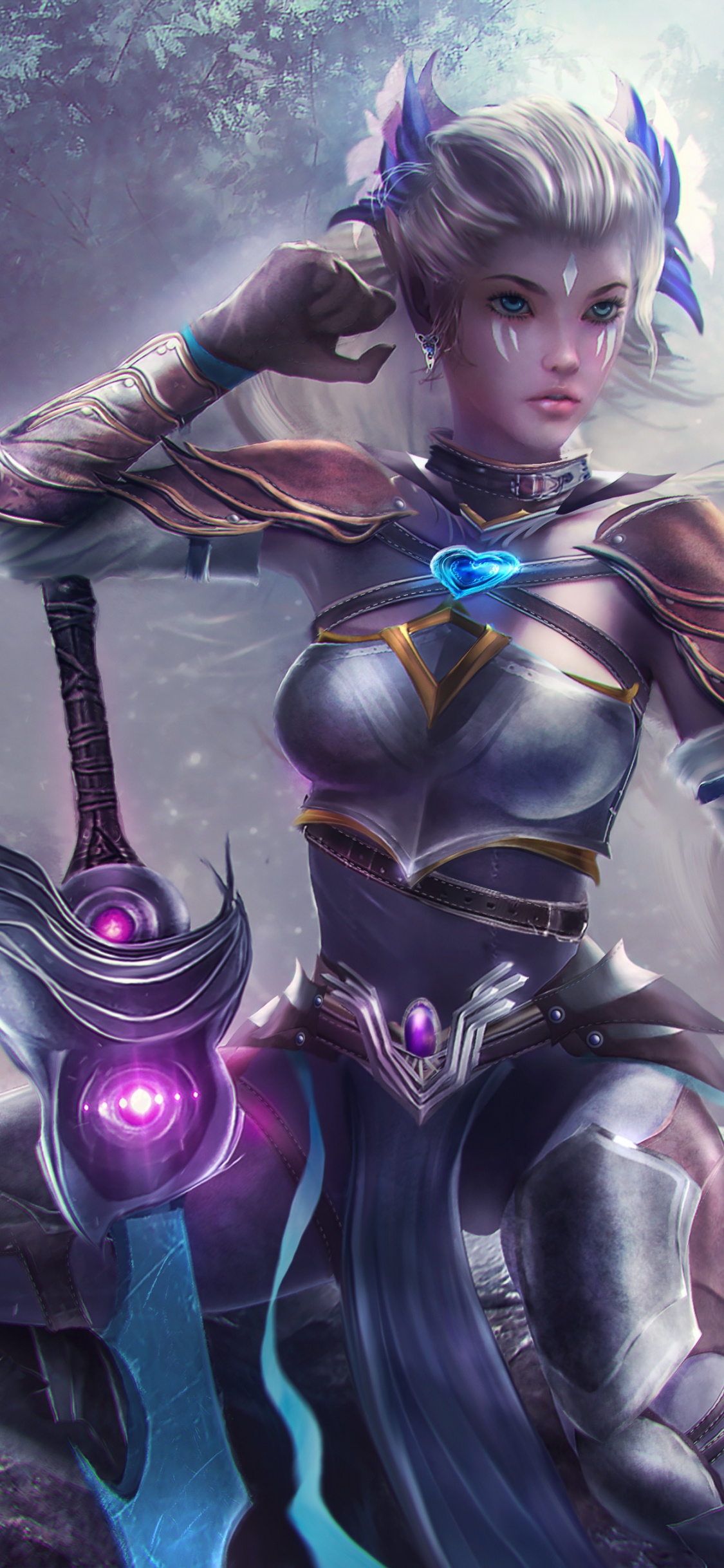 Обои графический дизайн, иллюстрация, мифология, темнота, арт в разрешении 1125x2436