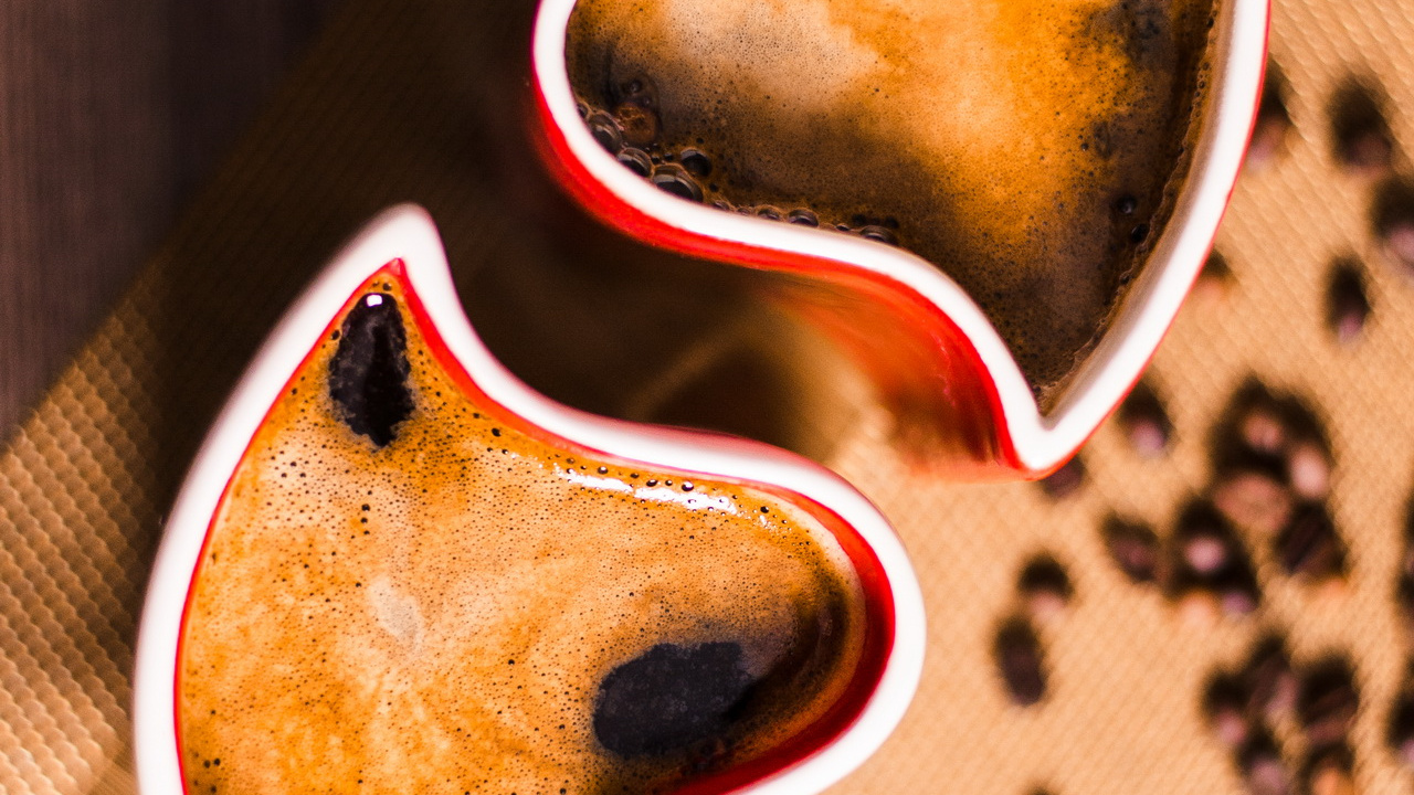 Обои чашка, кофе, кофейная чашка, ингредиент, гитара аксессуар в разрешении 1280x720