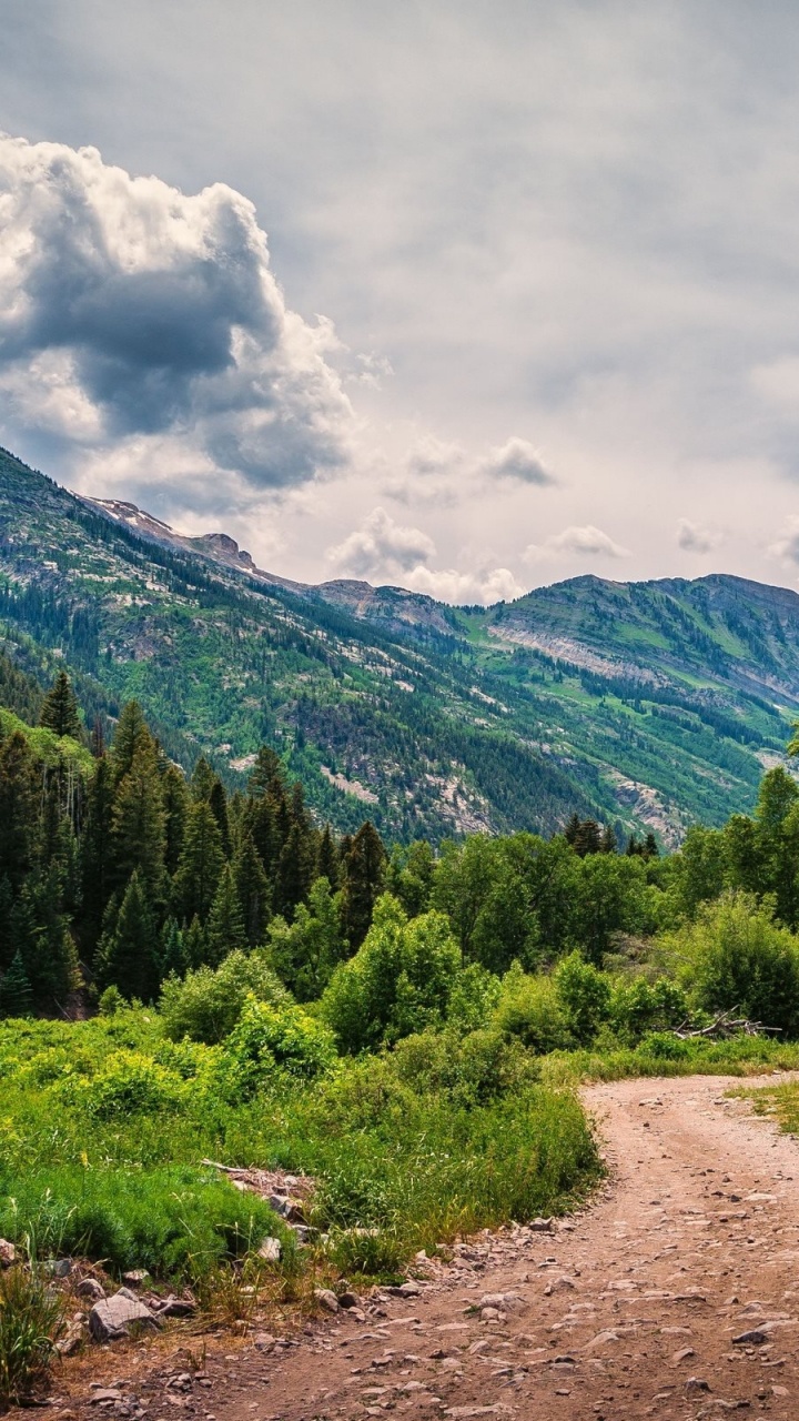 Обои горный рельеф, нагорье, гора, природа, Долина в разрешении 720x1280