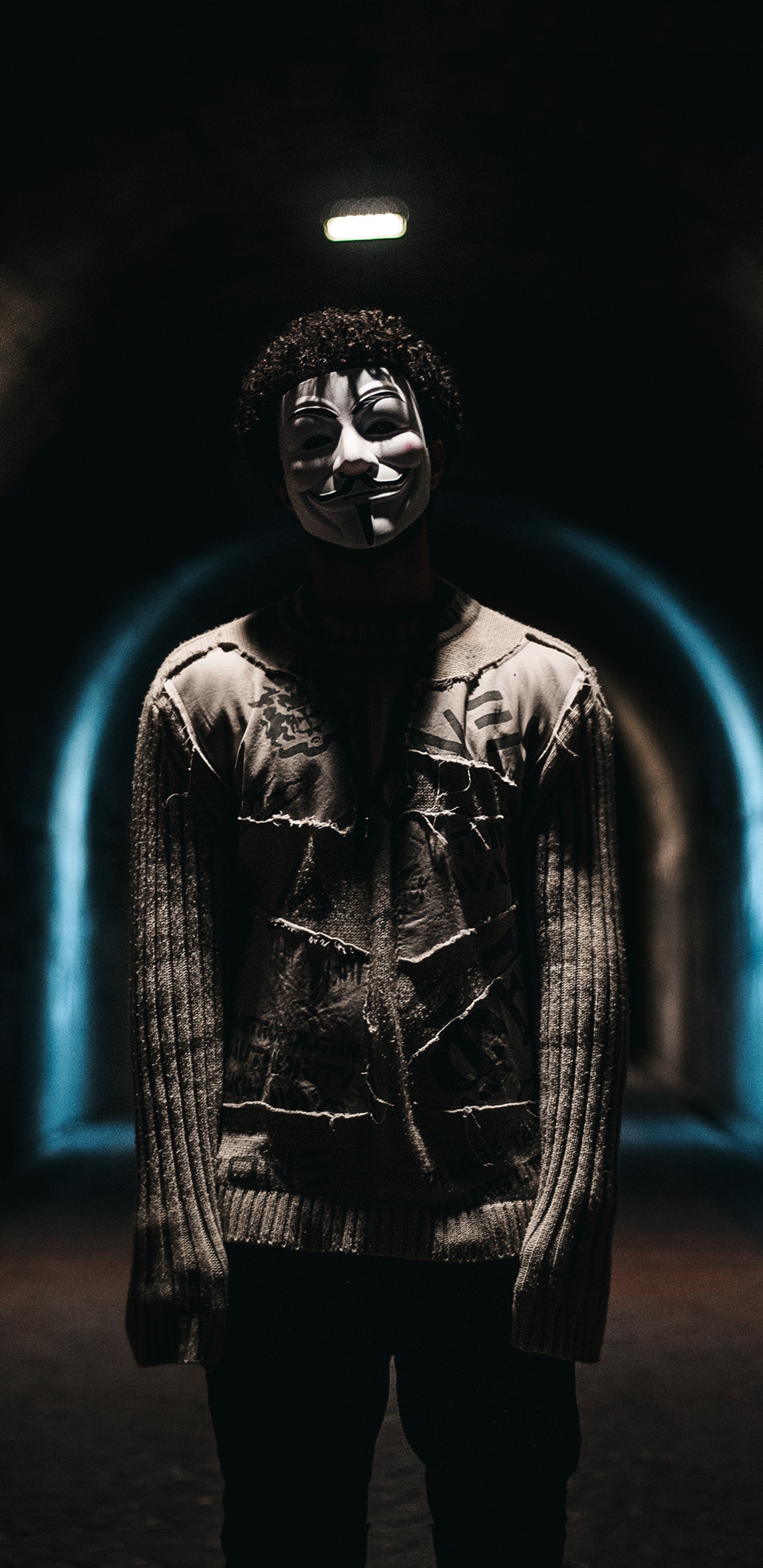 Обои темнота, черный, свет, освещение, фикция в разрешении 1440x2960