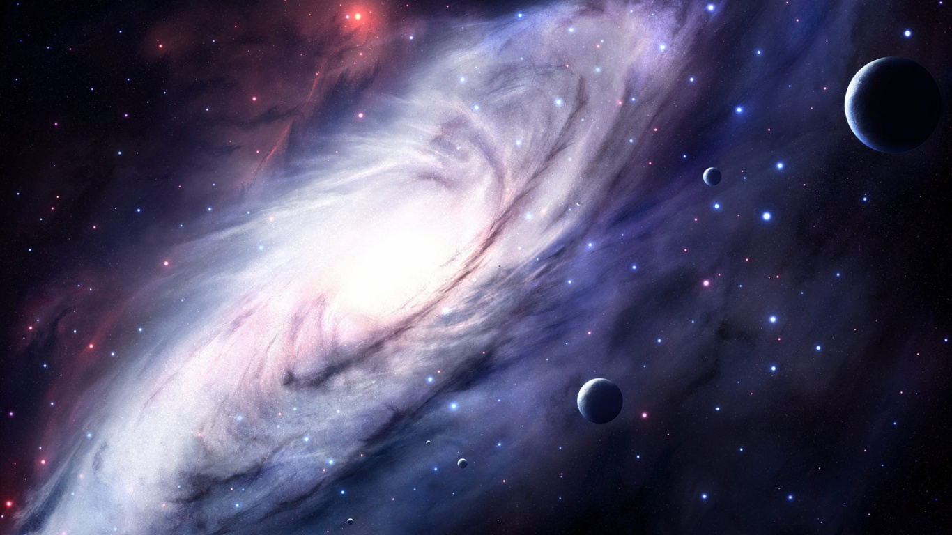 Обои Галактика, космос, космическое пространство, астрономический объект, туманность в разрешении 1366x768
