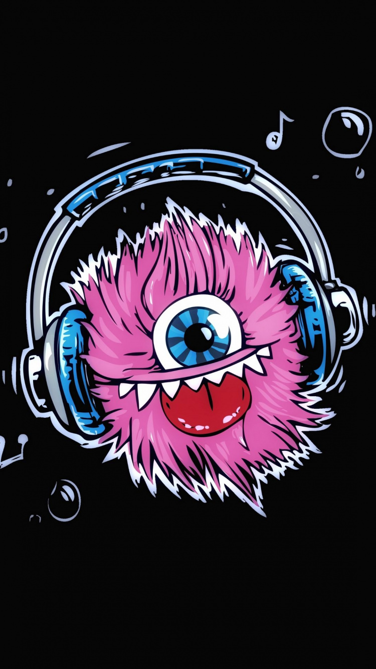 Обои яблоко, ios, арт, пурпурный цвет, графика в разрешении 750x1334