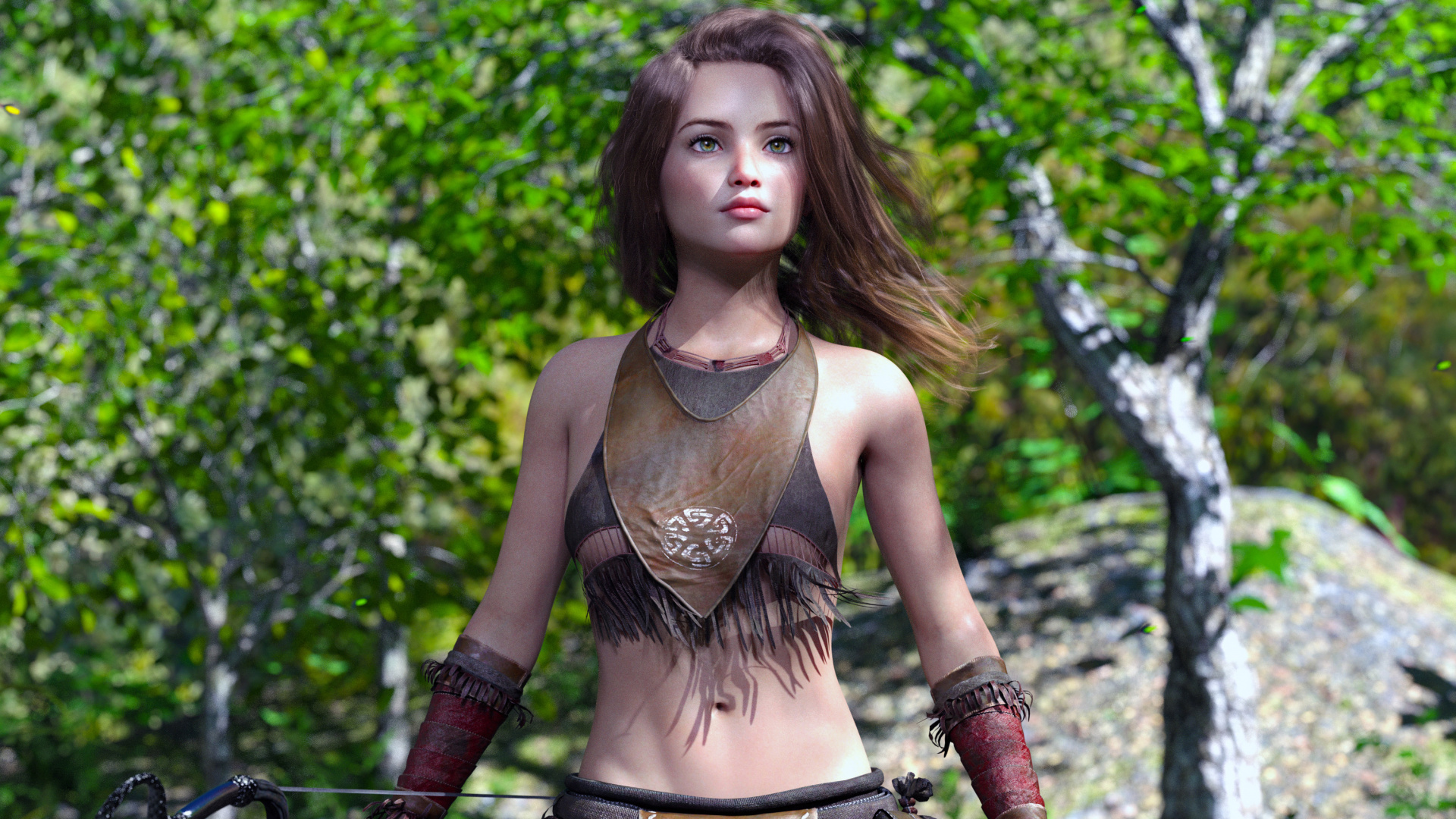 Обои красота, дерево, фэшн, модель, растение в разрешении 1920x1080