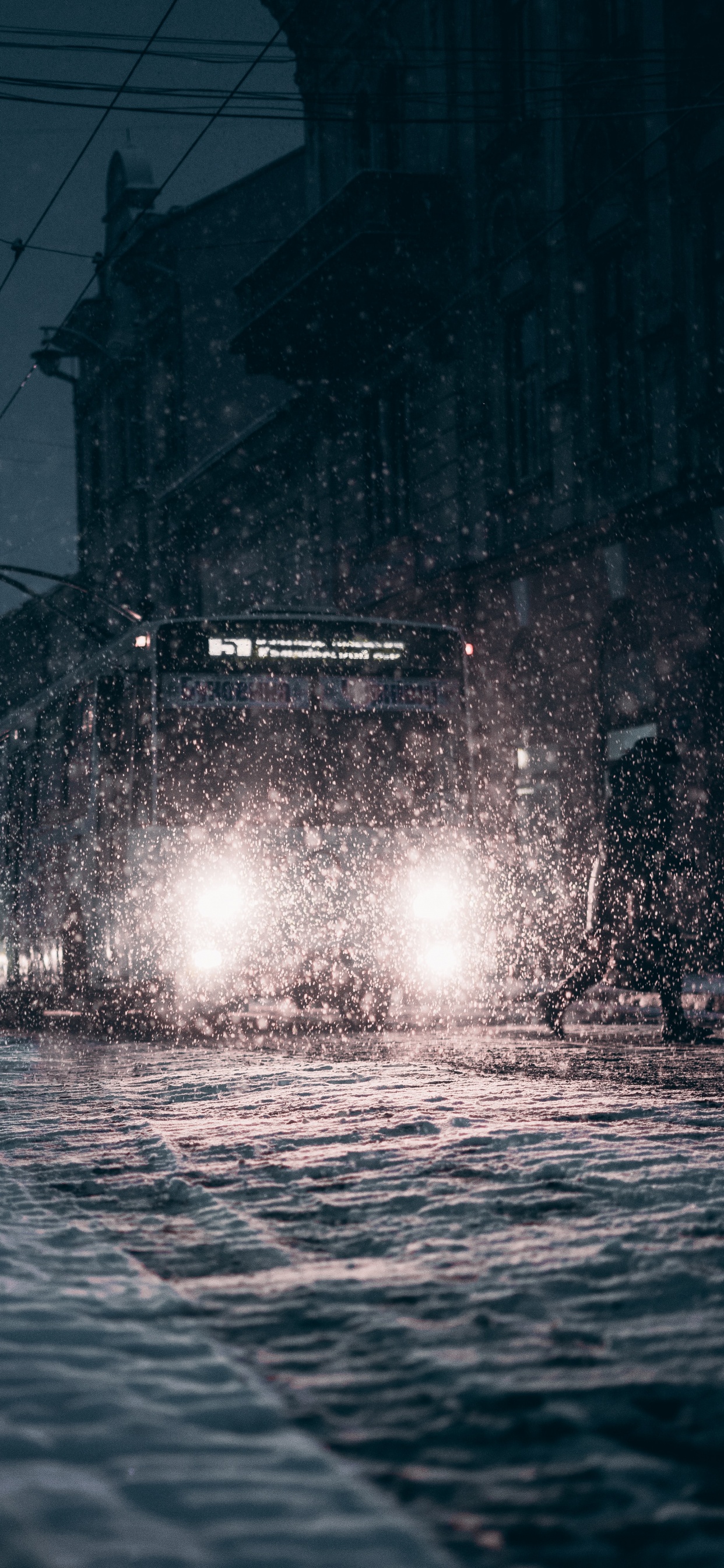 Обои ночь, море, вода, облако, природа в разрешении 1242x2688