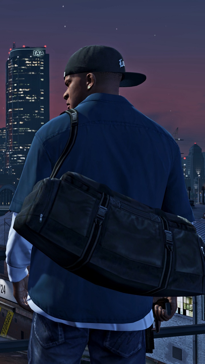 Обои grand theft auto v, городской район, город, городской пейзаж, метрополия в разрешении 720x1280