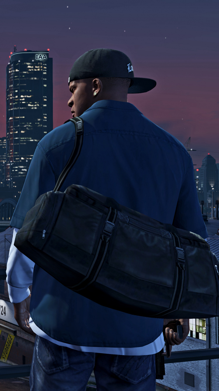 Обои grand theft auto v, городской район, город, городской пейзаж, метрополия в разрешении 750x1334