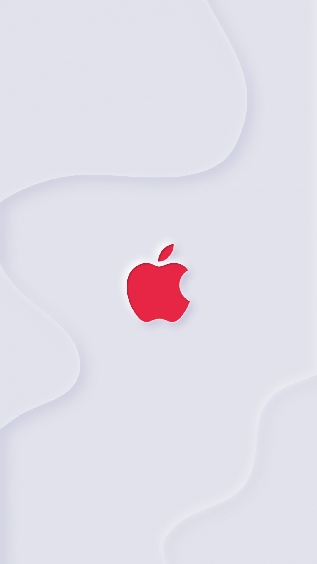 Обои apple, iPhone, яблоко, белые, кармин в разрешении 1080x1920