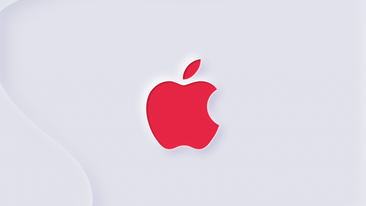 Обои apple, iPhone, яблоко, белые, кармин в разрешении 1280x720