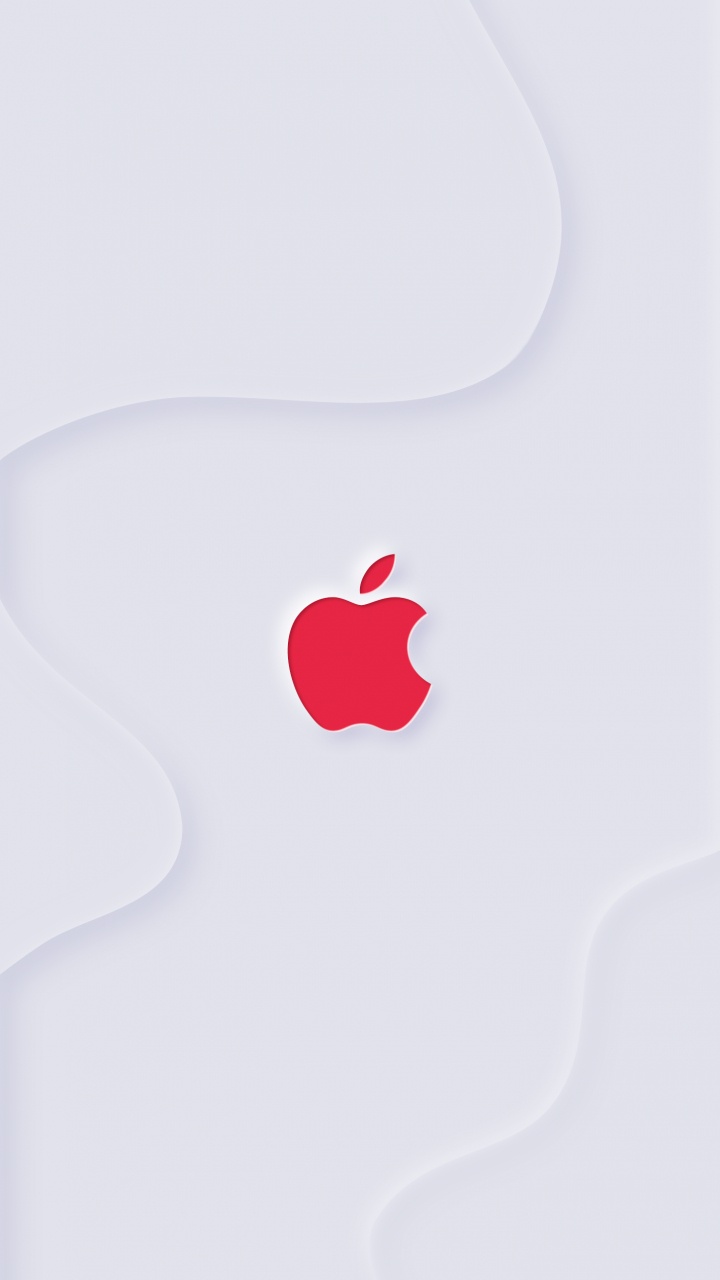 Обои apple, iPhone, яблоко, белые, кармин в разрешении 720x1280